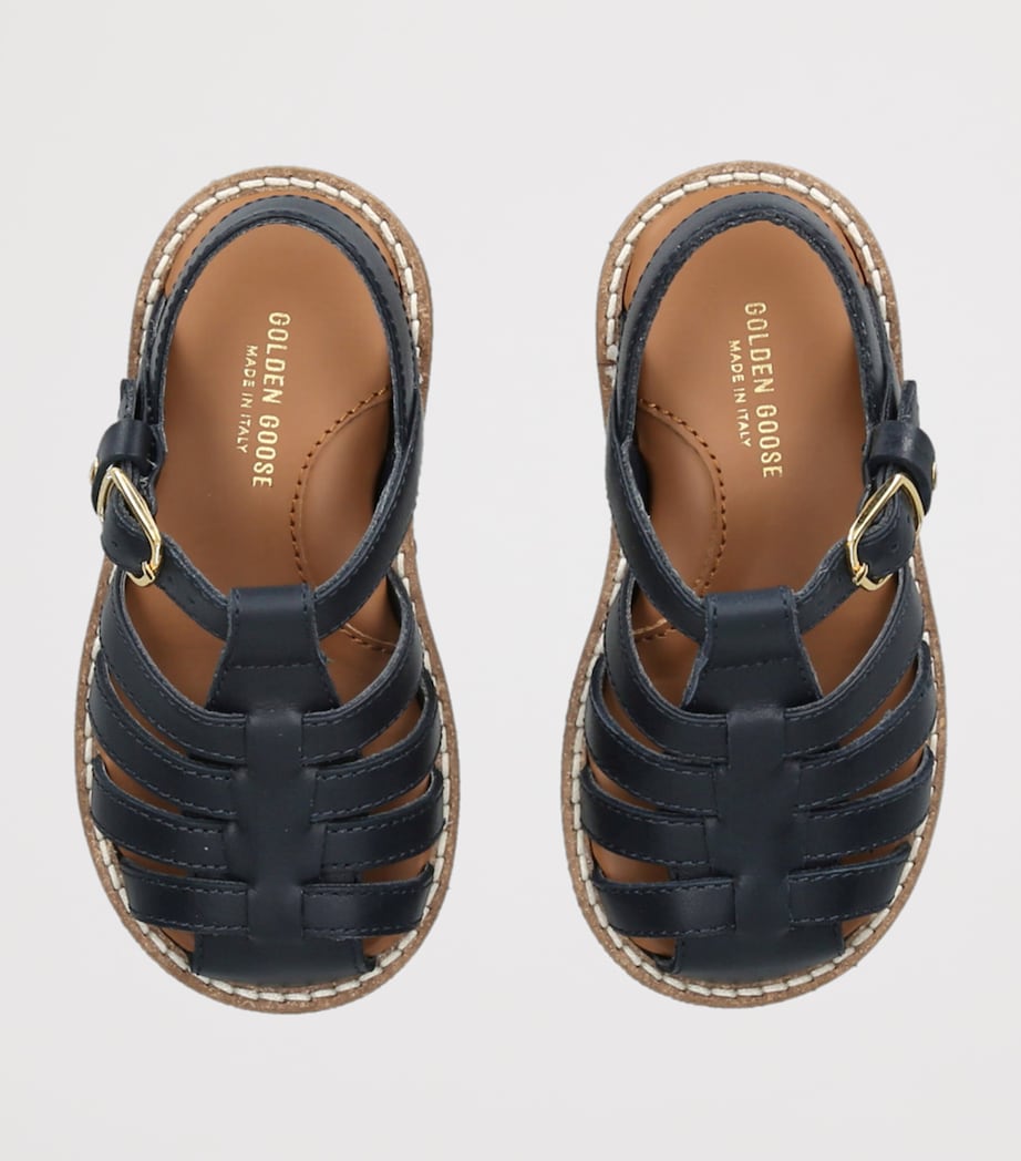 Leather Maxime Sandals NAVY Image 4