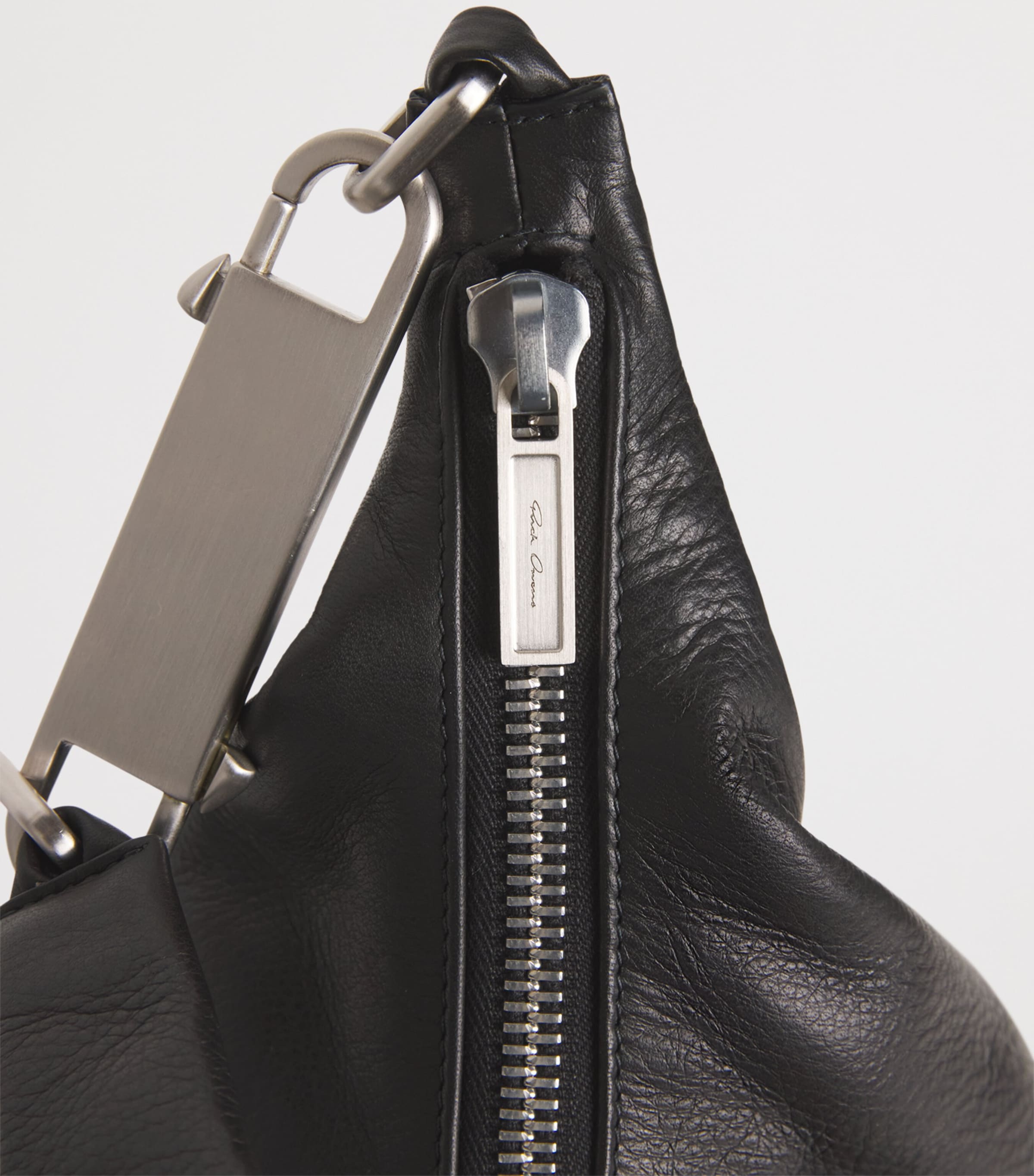 Rick Owens Leather Gemini Messenger Bag Black Image 6