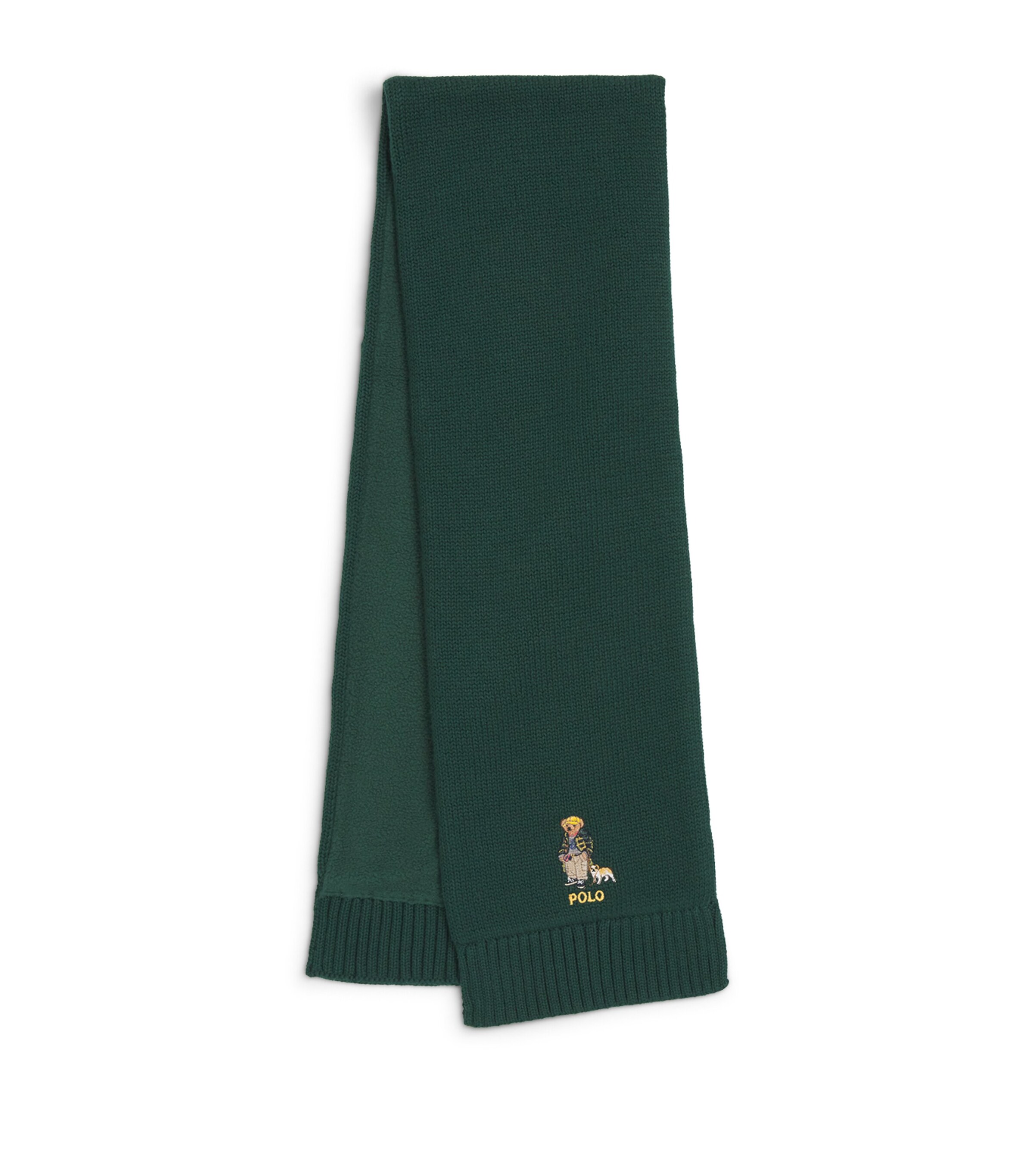 Ralph Lauren Kids Cotton Polo Bear Scarf | Boys Accessories | Scarves | Designers | Polo Ralph Lauren