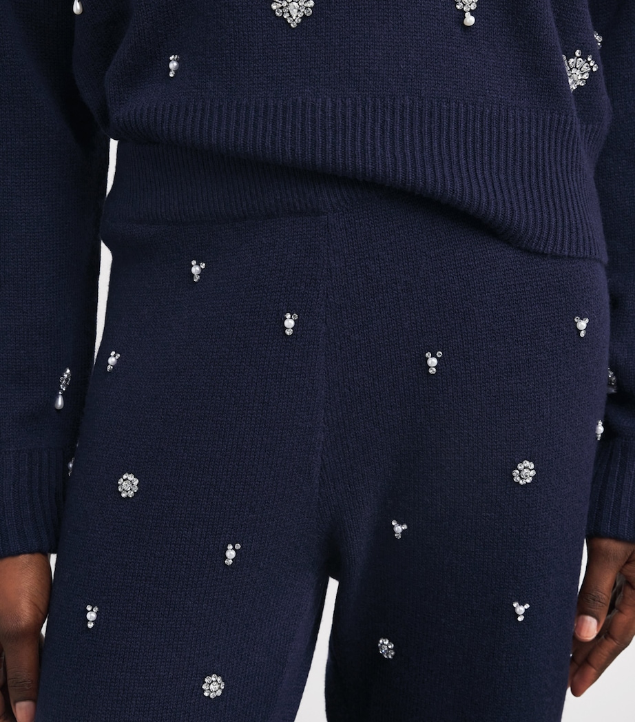 Wool-Cashmere Embellished Kandace Sweatpants MIDNIGHT Image 6