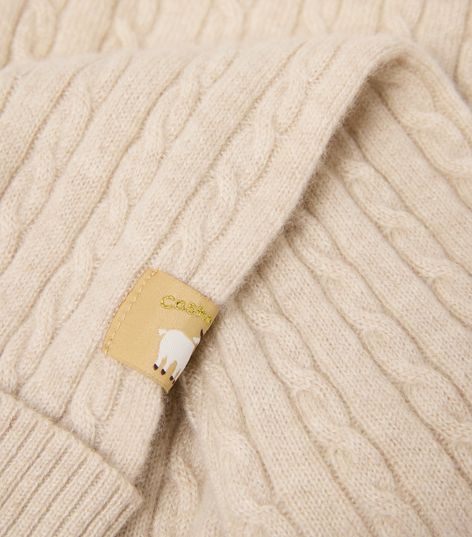Cashmere Cable-Knit Leggings (0-18 Months) CAMEL MELANGE Image 3