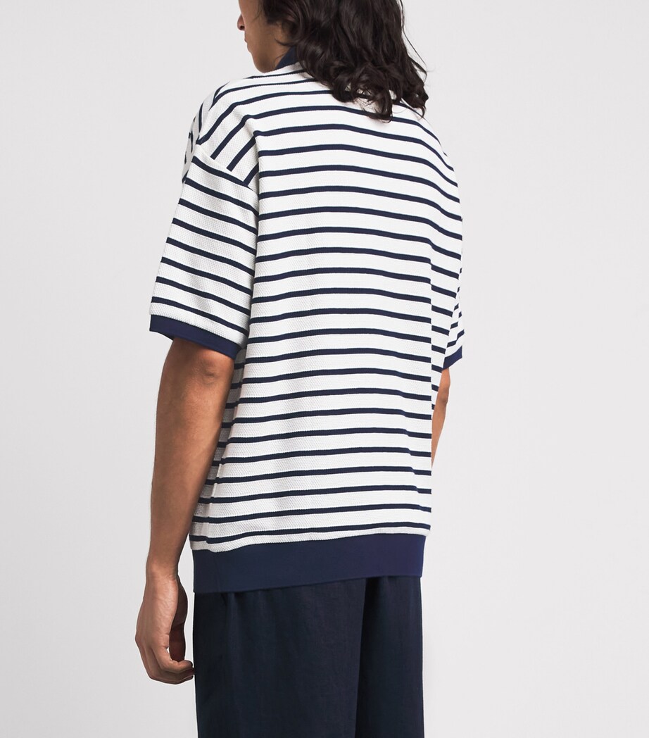 Polo Ralph Lauren Mens Cotton Mesh Slim Polo Shirt Nevis/newport Navy Image 5