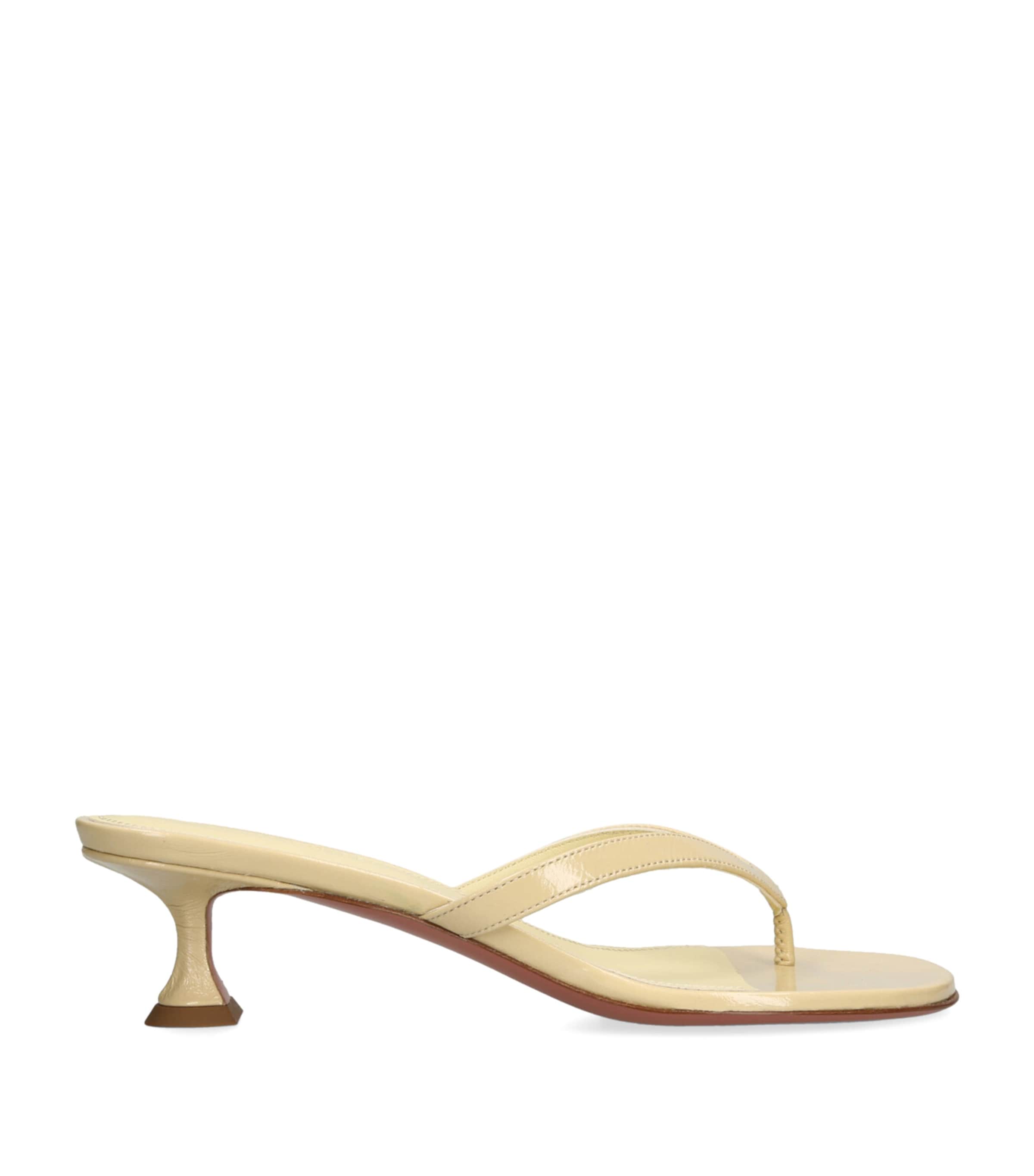 Amina Muaddi Patent Leather Juliette Sandals 45 | Harrods US