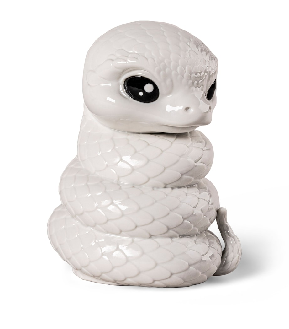 Lladró Porcelain Baby Snake Sculpture White Image 3