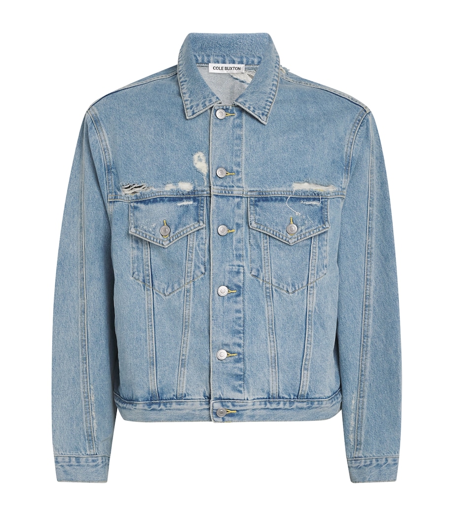 Distressed Denim Jacket 400 BLUE Image 1