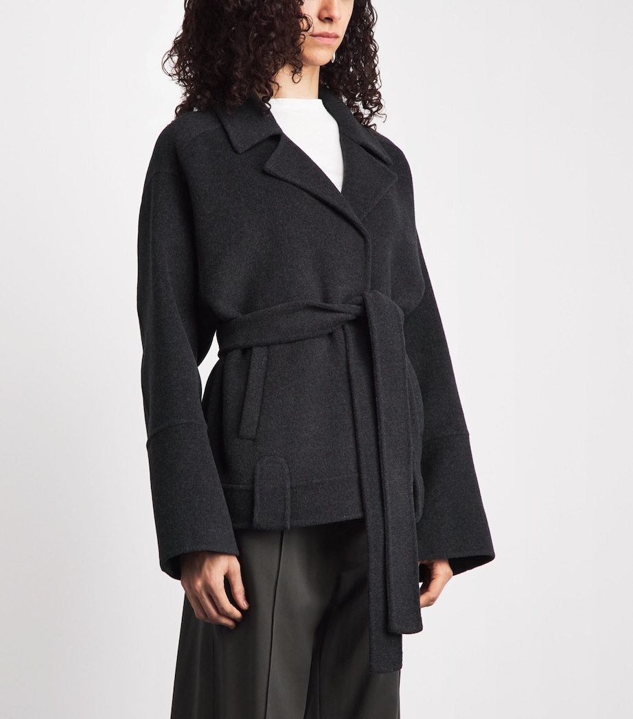 Khaite Womens Wool Alder Jacket Charcoal Image 4