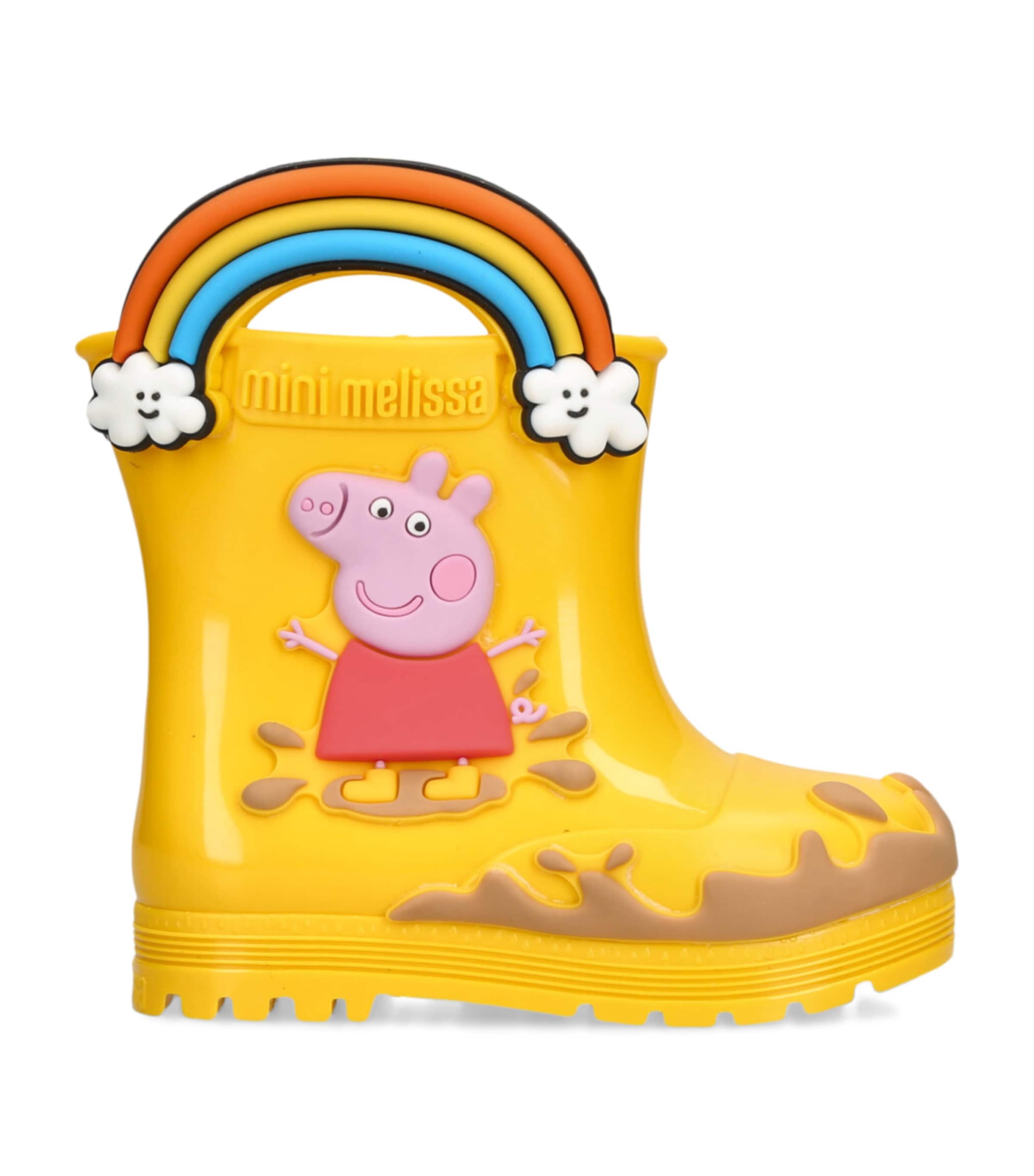 Mini Melissa Peppa Pig Wellington Boots Yellow Image 1
