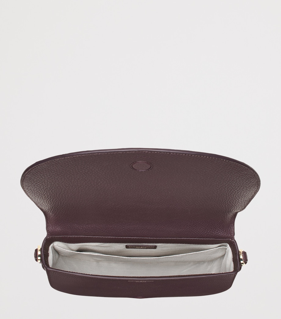 Aspinal Of London Leather Stella Cross-Body Satchel Fig Image 6