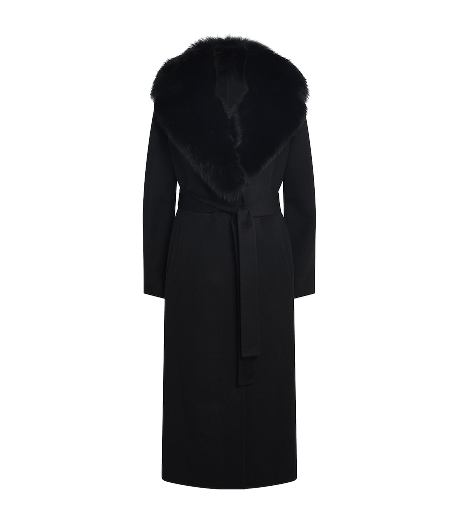 Wool-Cashmere Fur-Trim Coat C99 Image 1