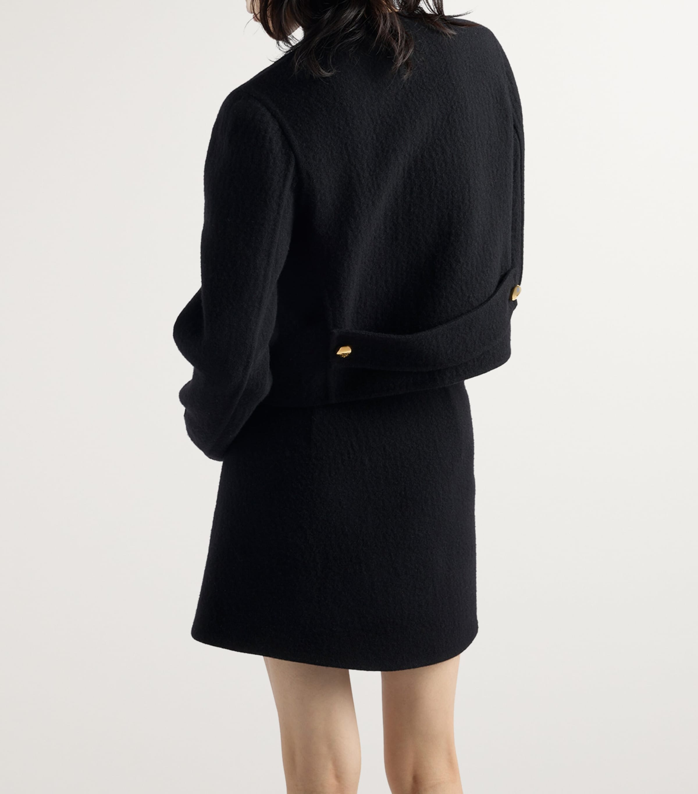 Prada Black Wool-Blend Satefy Pin Mini Skirt | Harrods UK Prada Black Wool-Blend Satefy Pin Mini Skirt | Harrods UK