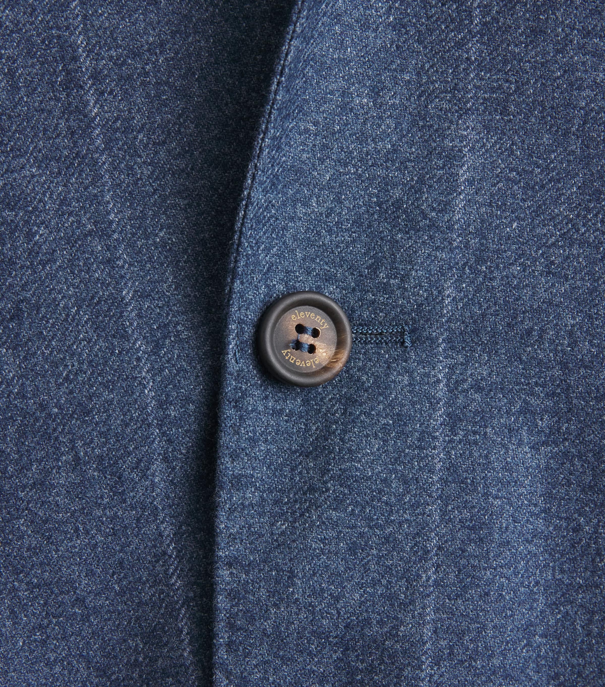 Eleventy Mens Wool-Cotton-Cashmere 2-Piece Suit Royal Image 6