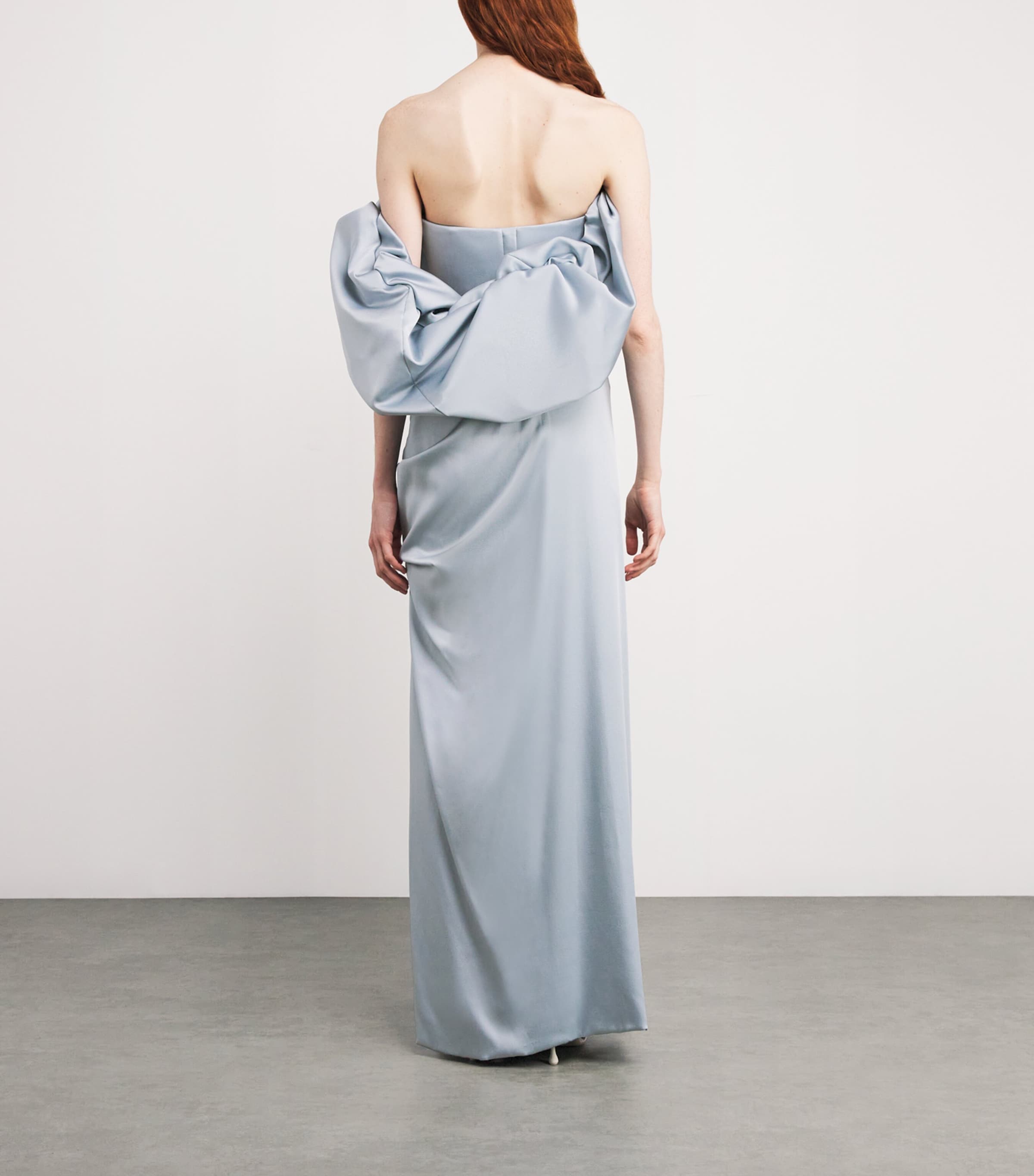 Vivienne Westwood Womens Satin Sibyl Maxi Dress Sky Blue Image 3
