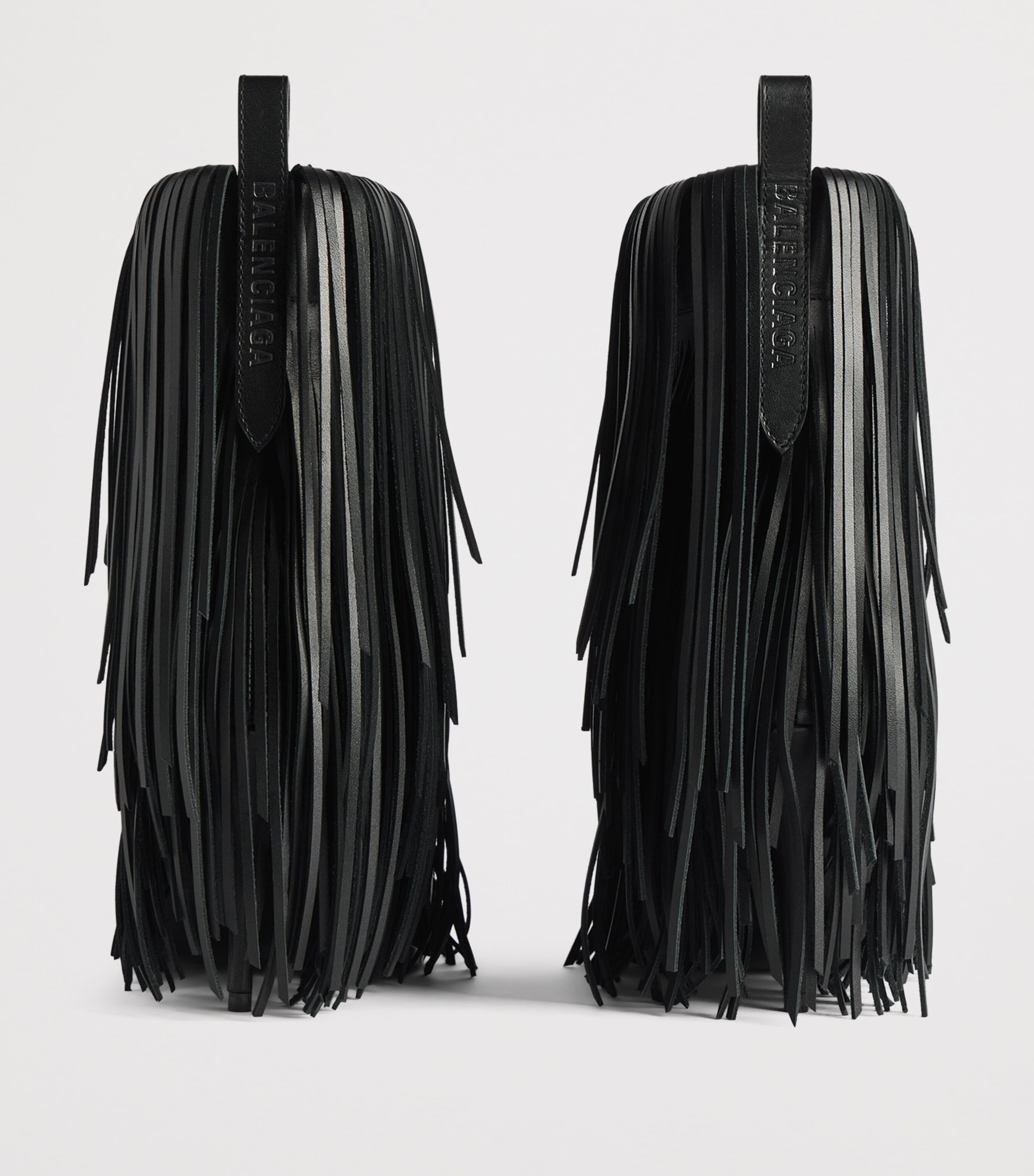 Balenciaga Calfskin Avenue Fringed Heeled Boots 90 Image 4