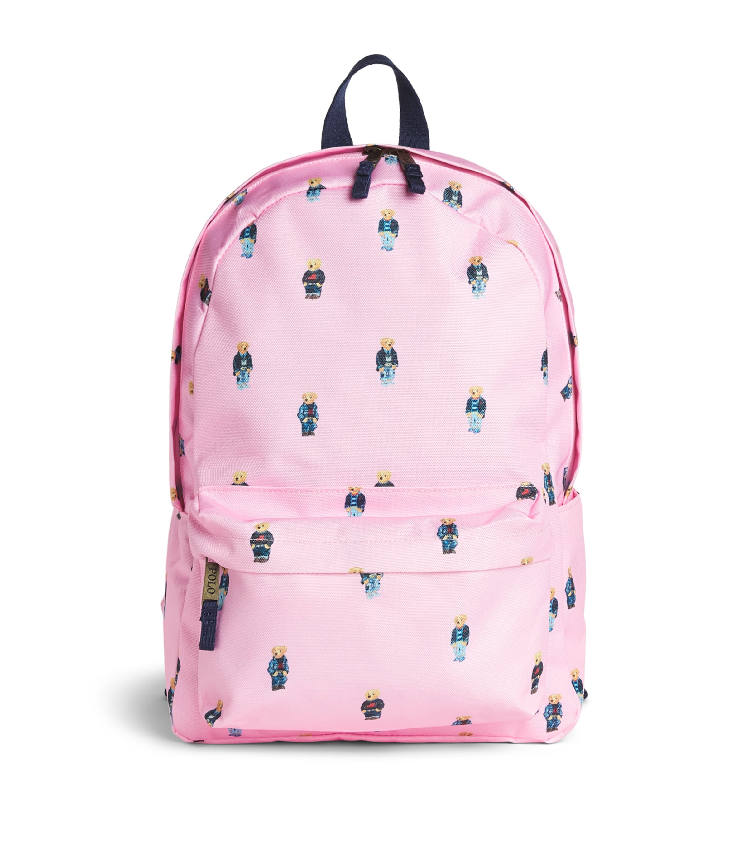 Ralph Lauren Kids Embroidered Polo Bear Backpack Carmel Pink Image 1