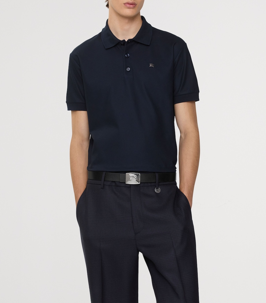 Cotton EKD Polo Shirt NAVY Image 2