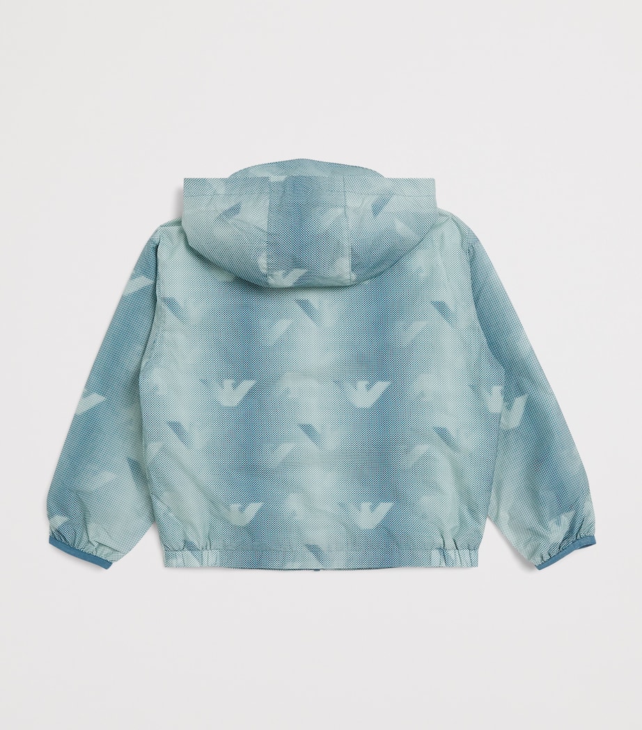 Logo Hooded Windbreaker (4-16 Years) U9100 BLUE HAZE + U9 Image 2