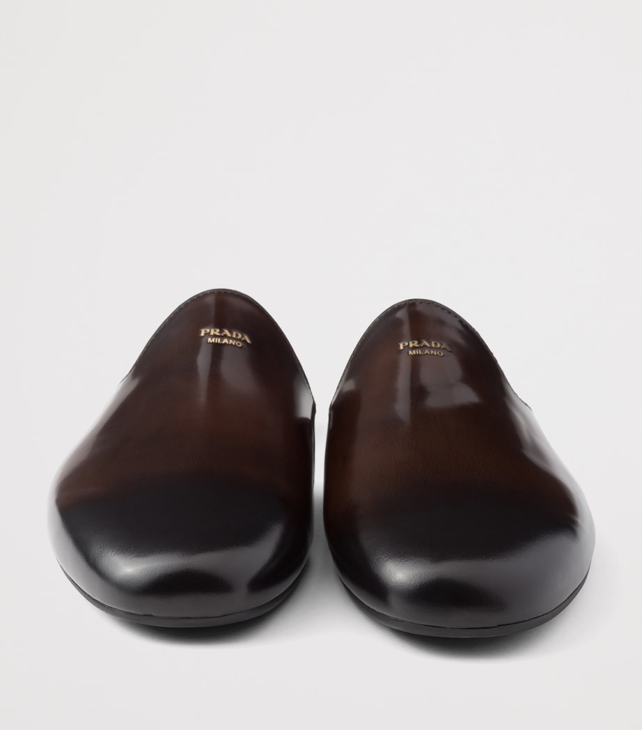 Brushed Leather Mules F0038 Image 6