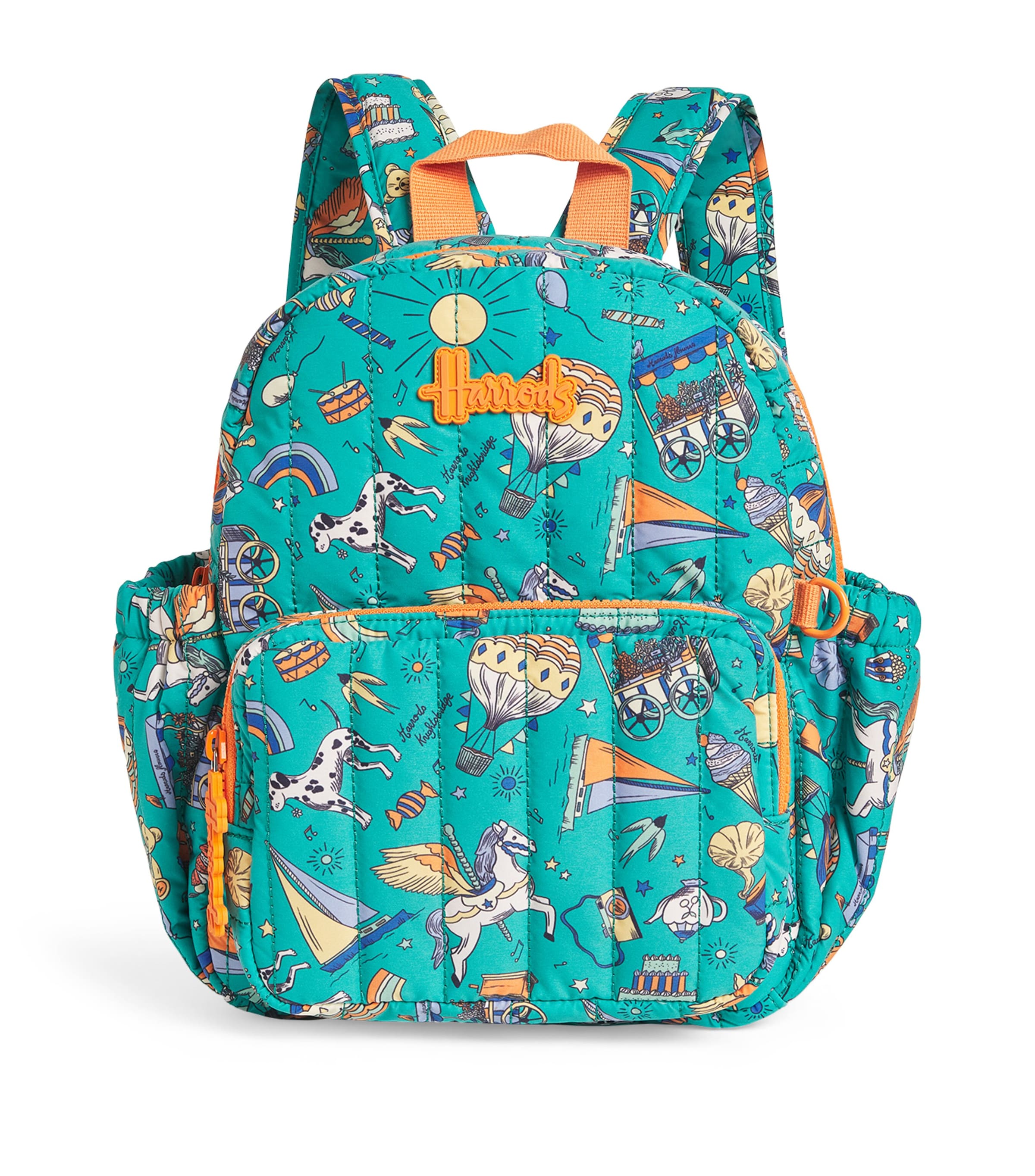 Harrods Quilted Sunday Afternoon Backpack In Green