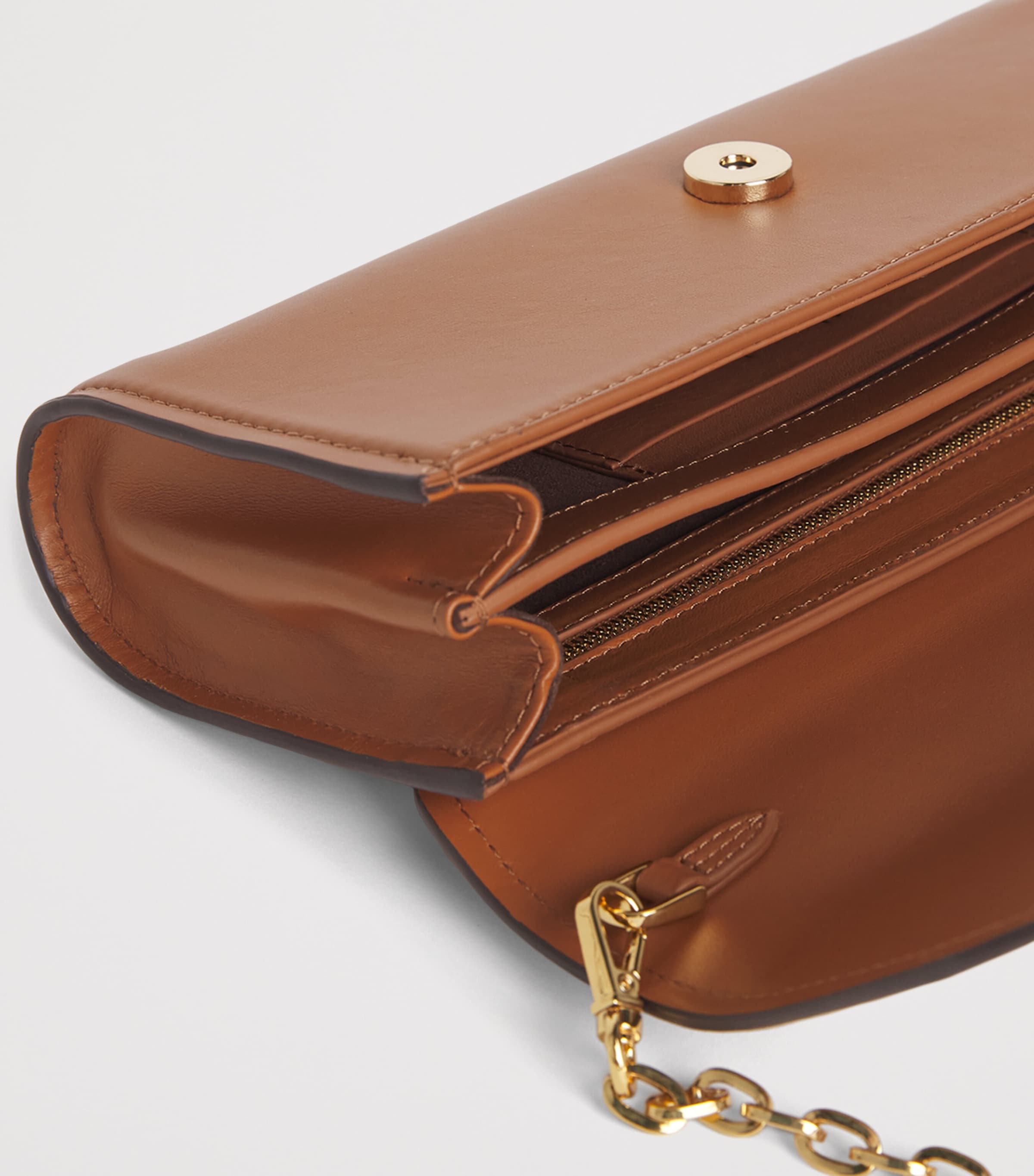 Harrods Leather Snaffle East West Purse Tan Image 5