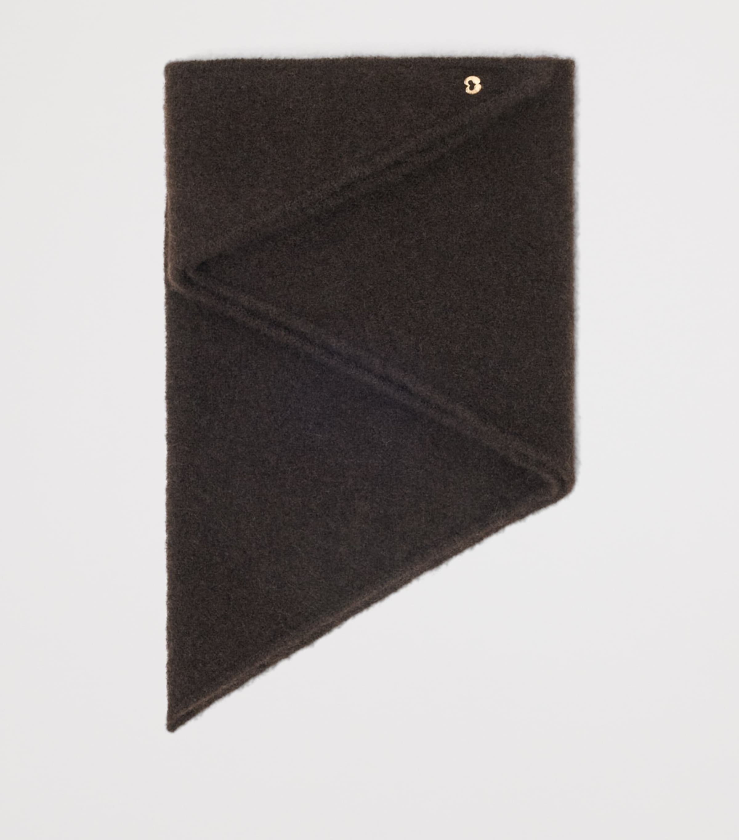 Maje Yak-Blend Scarf Dark Brown Image 2