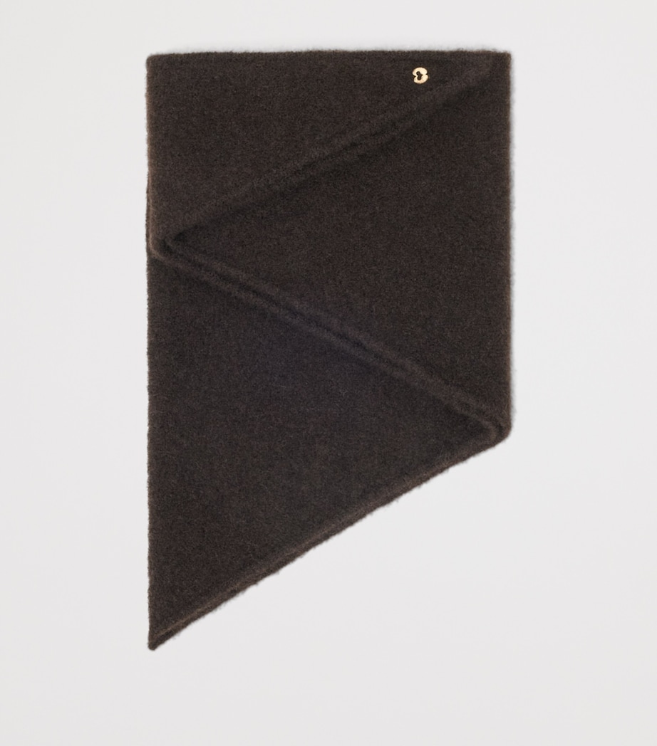 Maje Yak-Blend Scarf Dark Brown Image 2