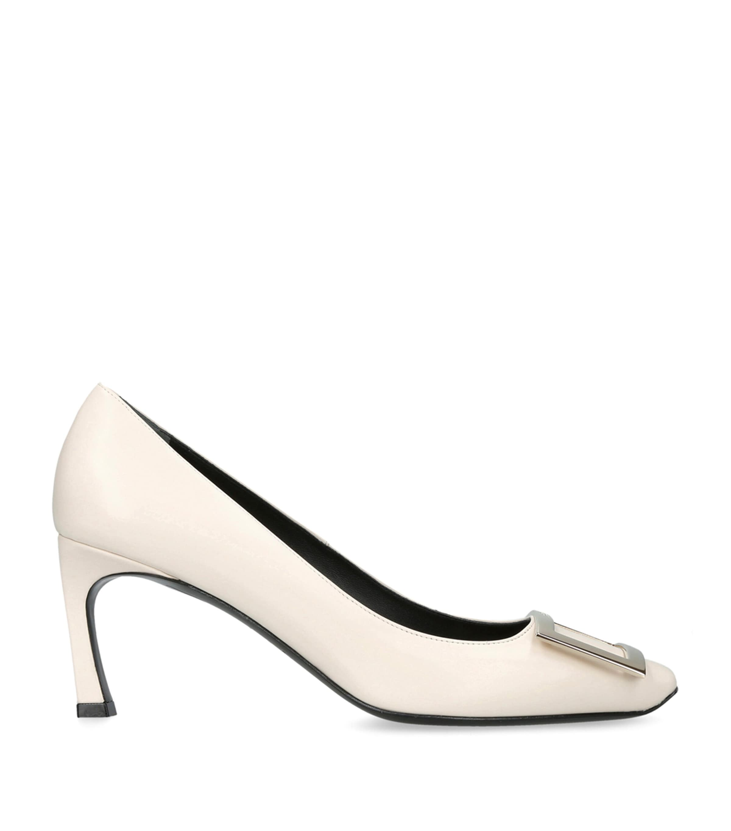 Shop Roger Vivier Leather Belle Vivier Trompette Pumps 70 In Ivory