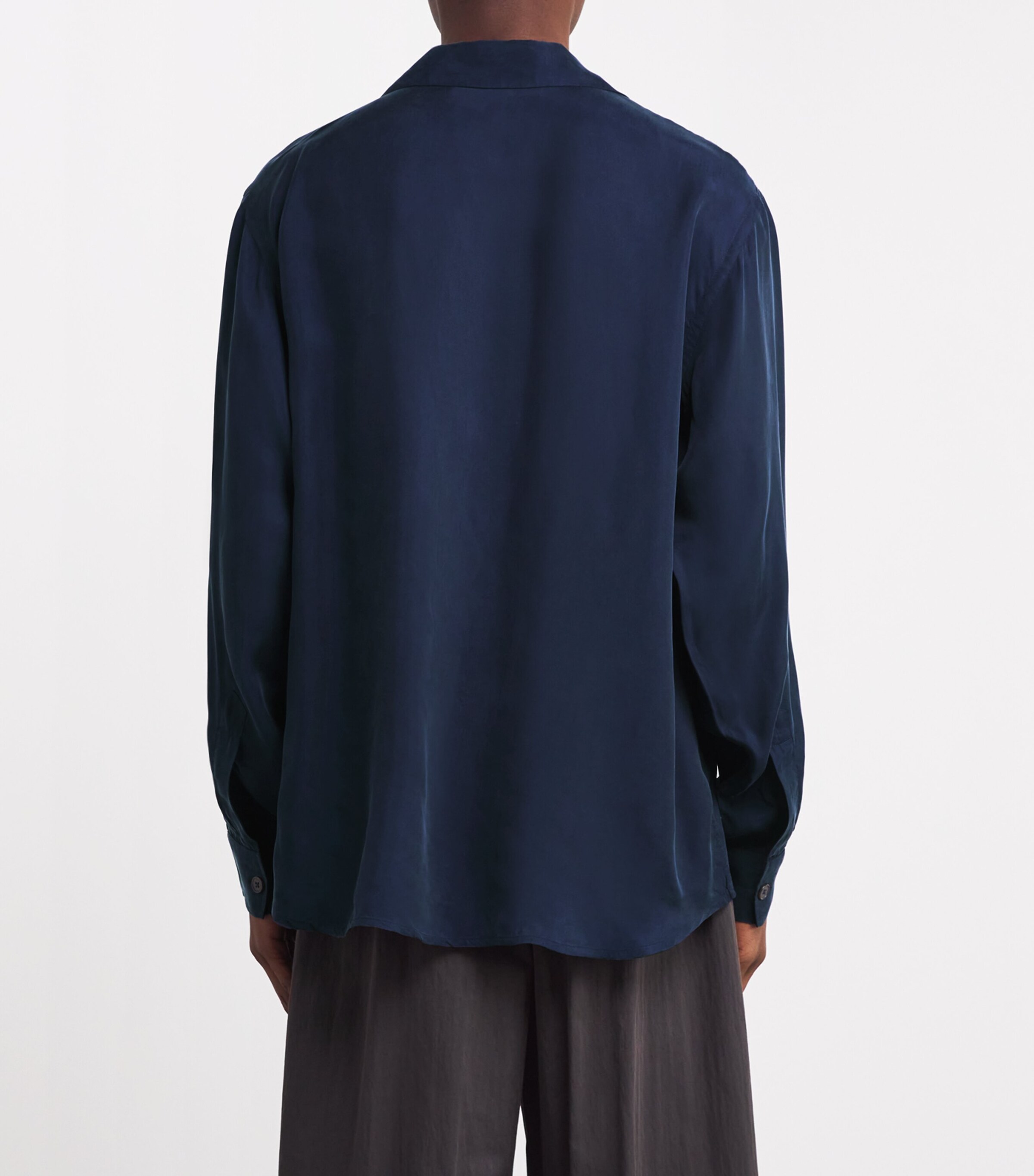 Róhe Mens Long-Sleeve Shirt Indigo Image 4