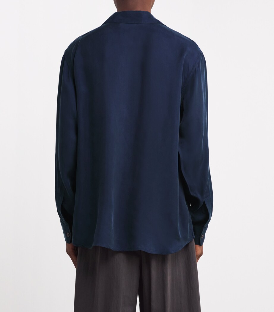 Róhe Mens Long-Sleeve Shirt Indigo Image 4