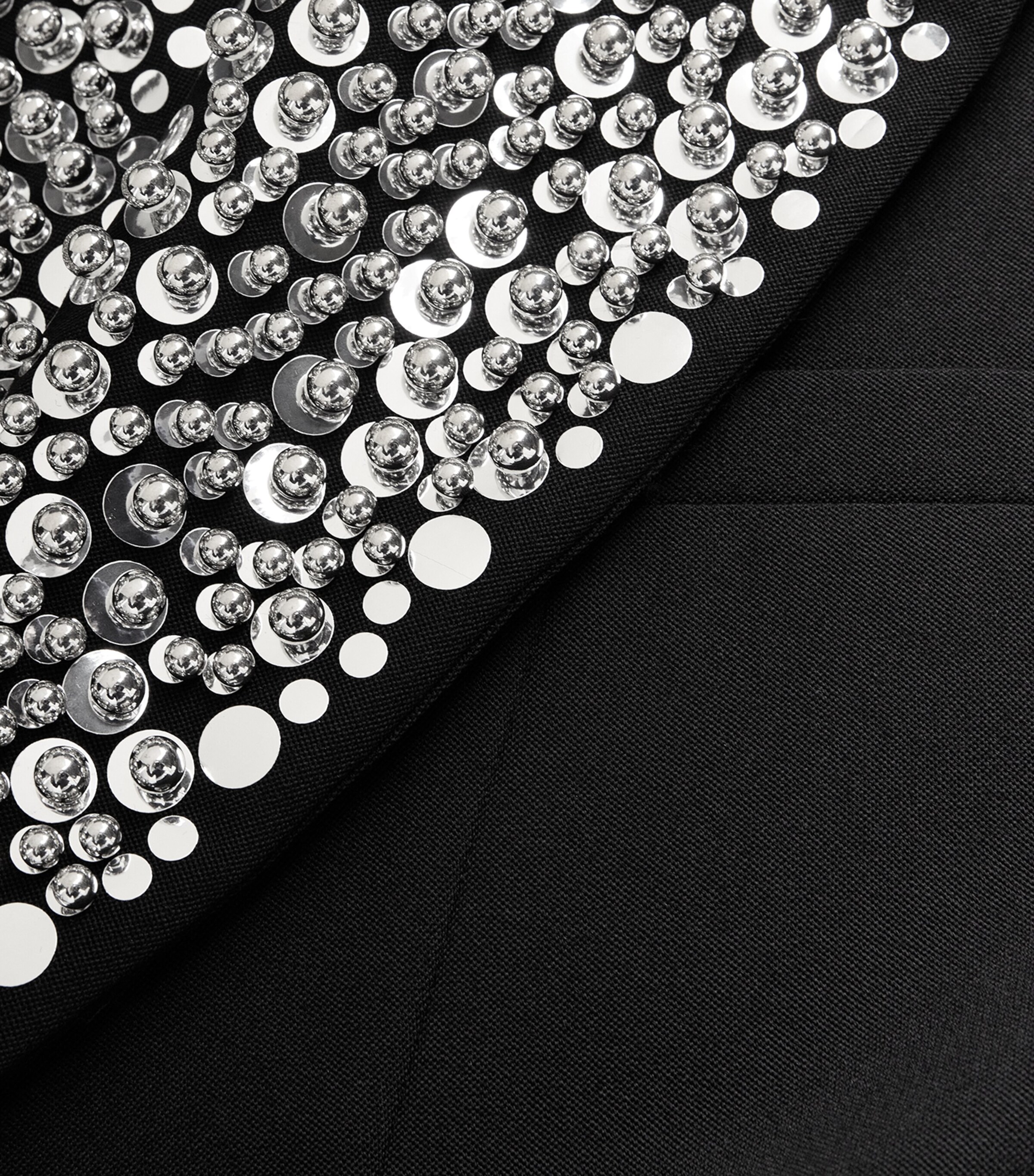 Wool Embellished Blazer P001 BLACK Image 5