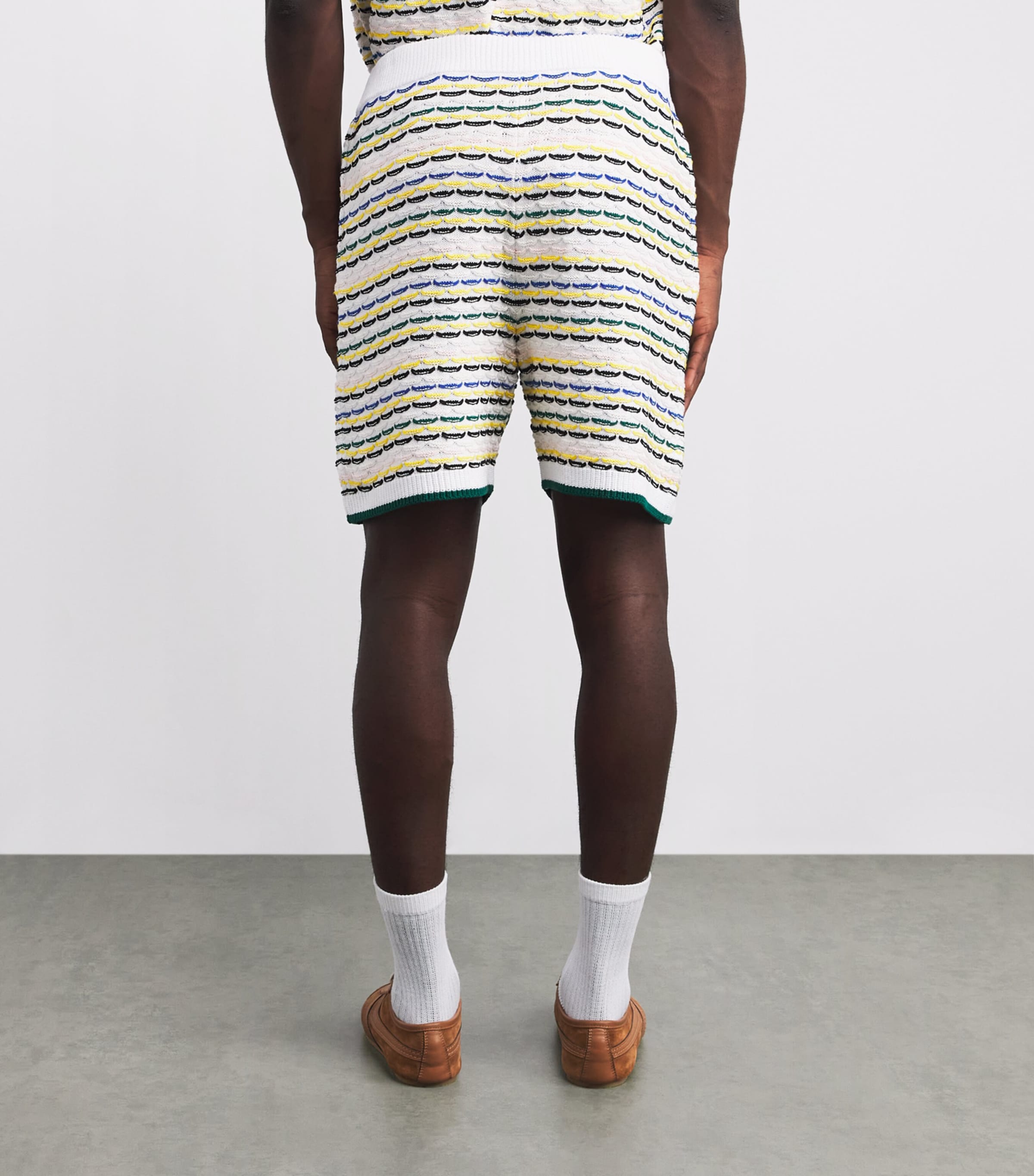 Cotton Tuck-Stitch Shorts MULTI Image 4