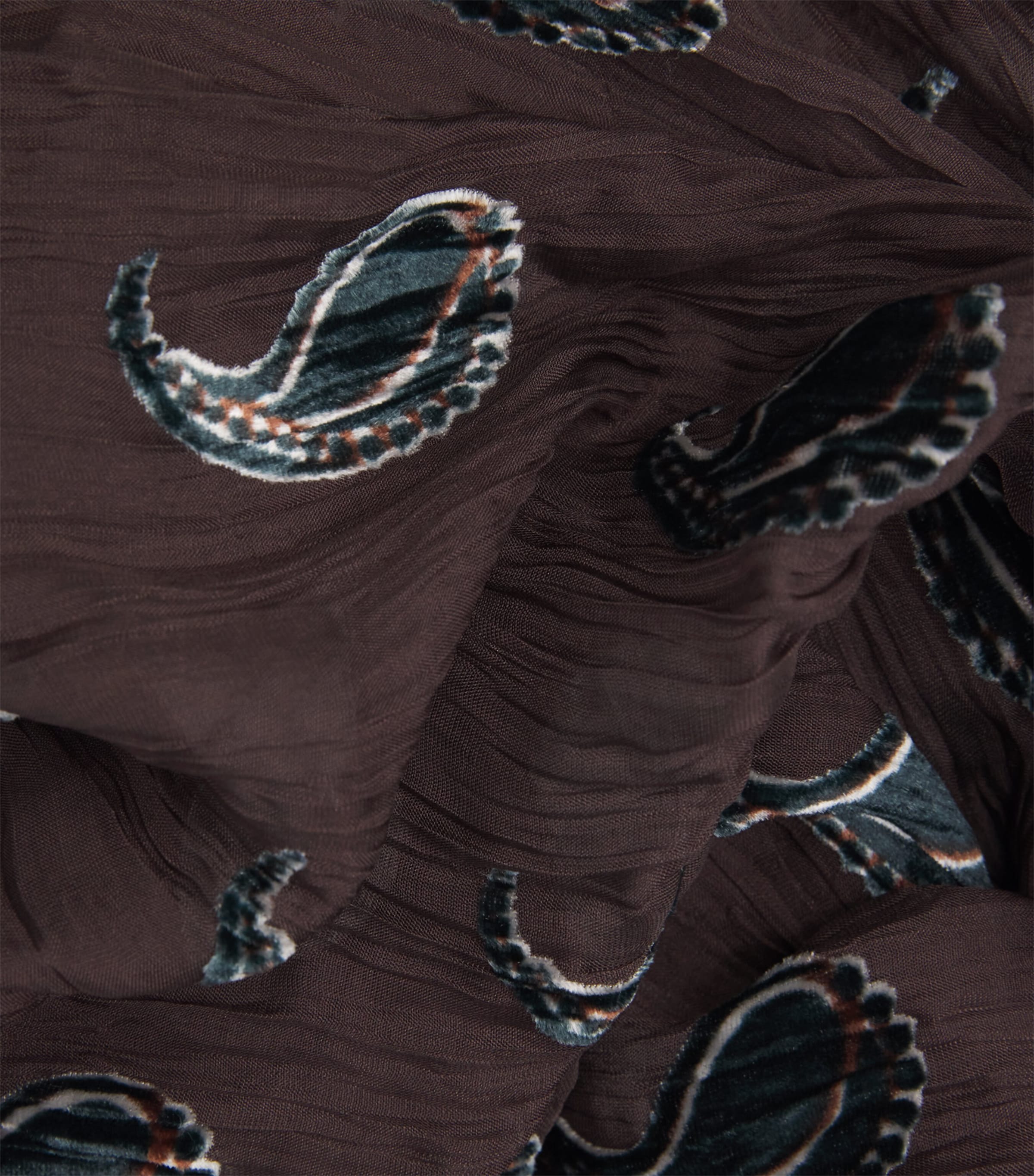Silk-Blend Paisley Pareo 210 BROWN PAISLEY Image 6