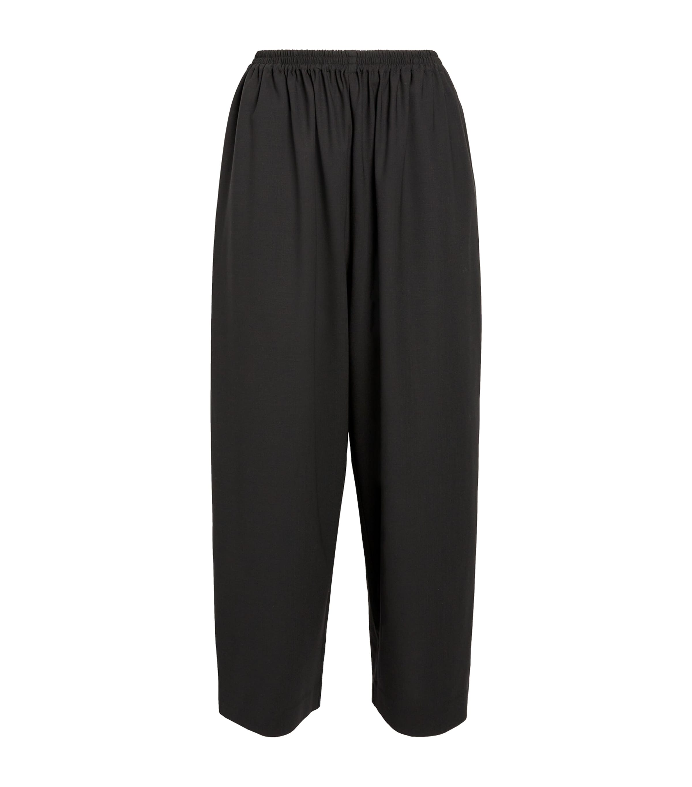 Shop Eskandar Wool Japanese Trousers In Black
