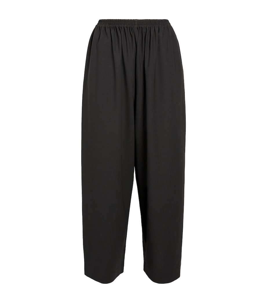 Wool Japanese Trousers BLACK Image 1