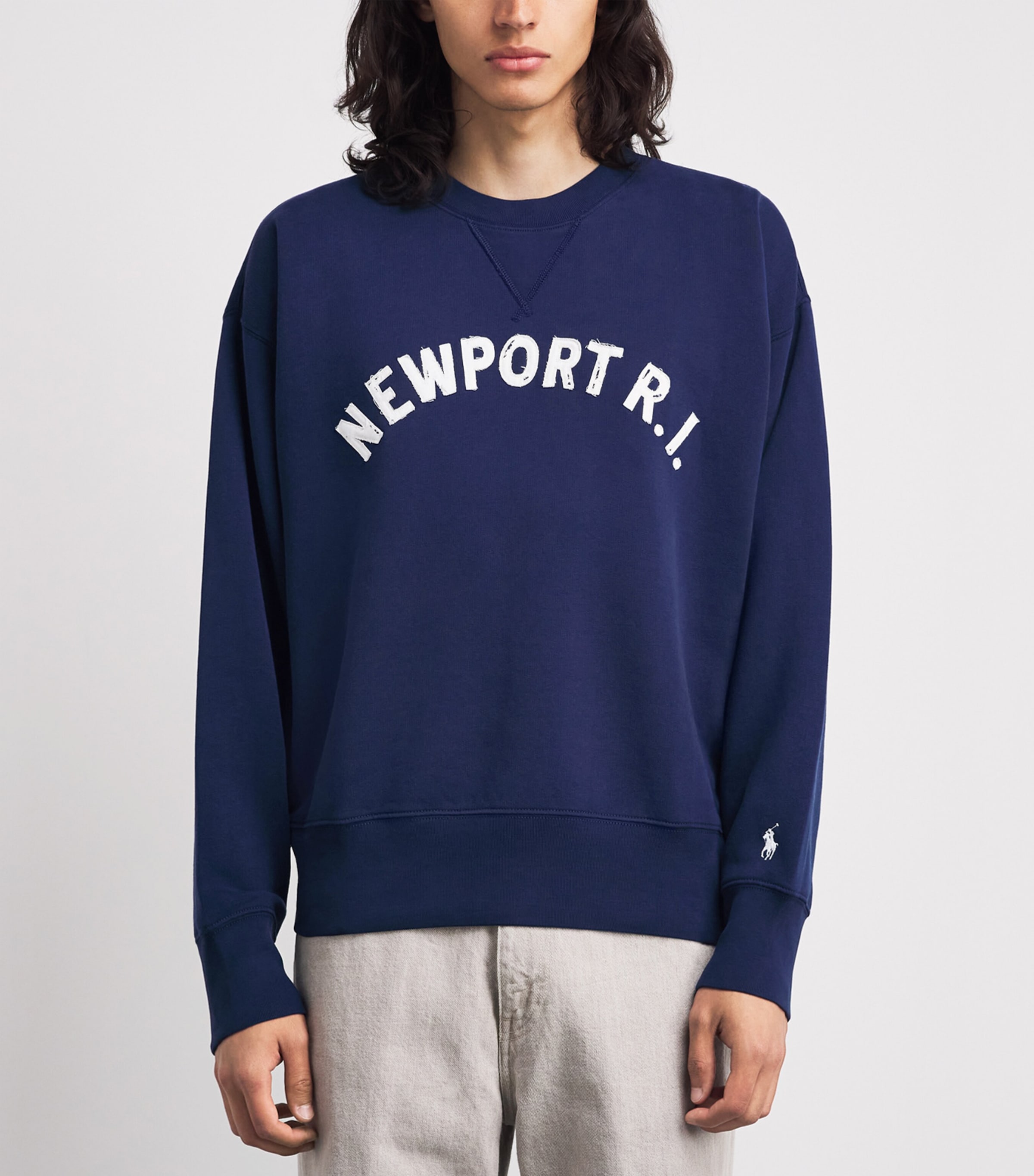 Polo Ralph Lauren Mens Cotton Newport Sweatshirt Newport Navy Image 4