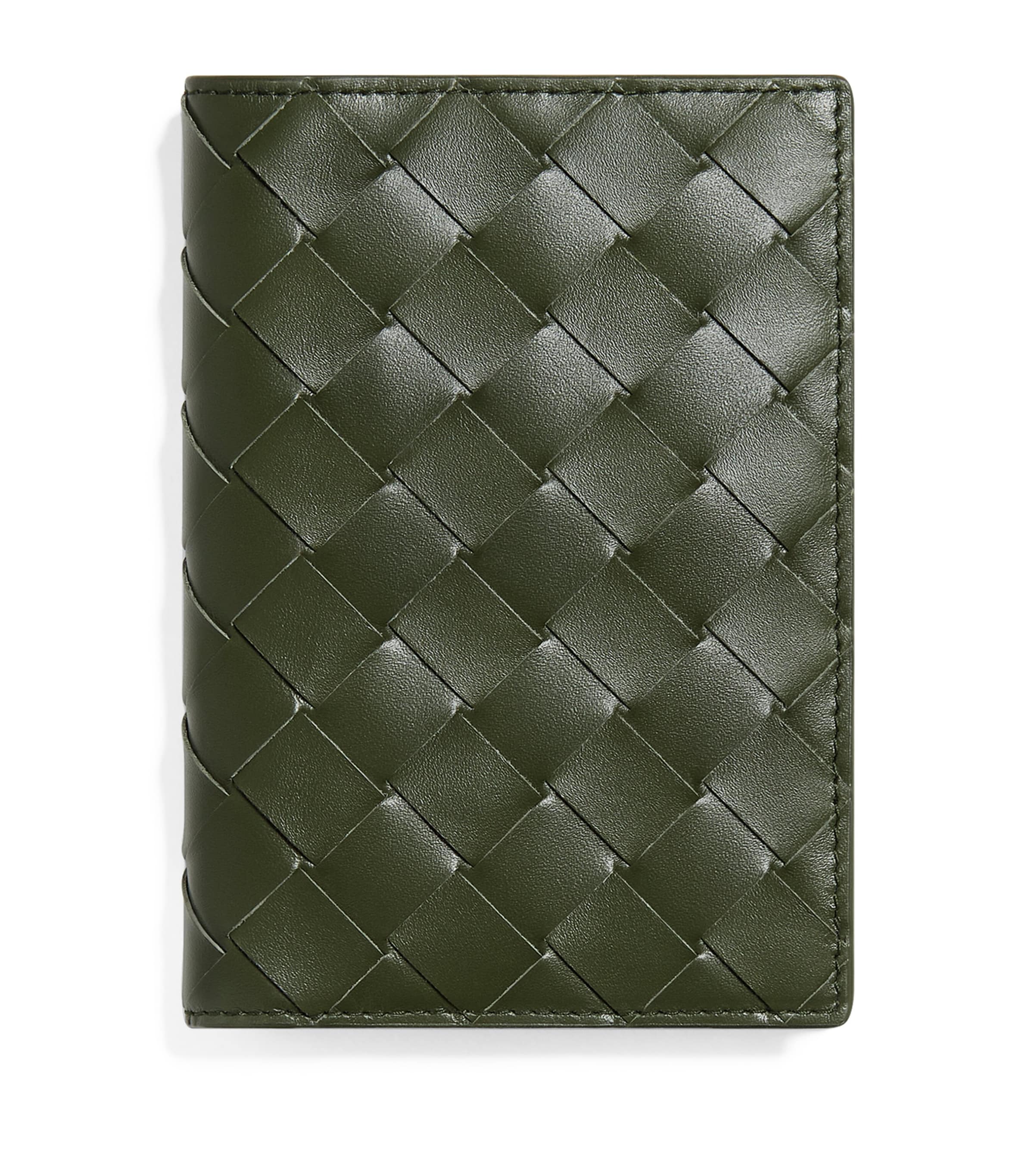 Bottega Veneta Leather Intrecciato Passport Holder Image 1