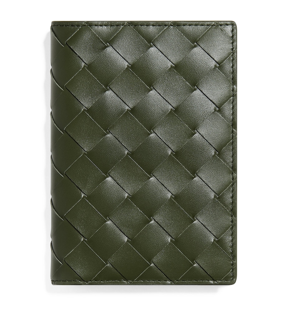 Bottega Veneta Leather Intrecciato Passport Holder Image 1