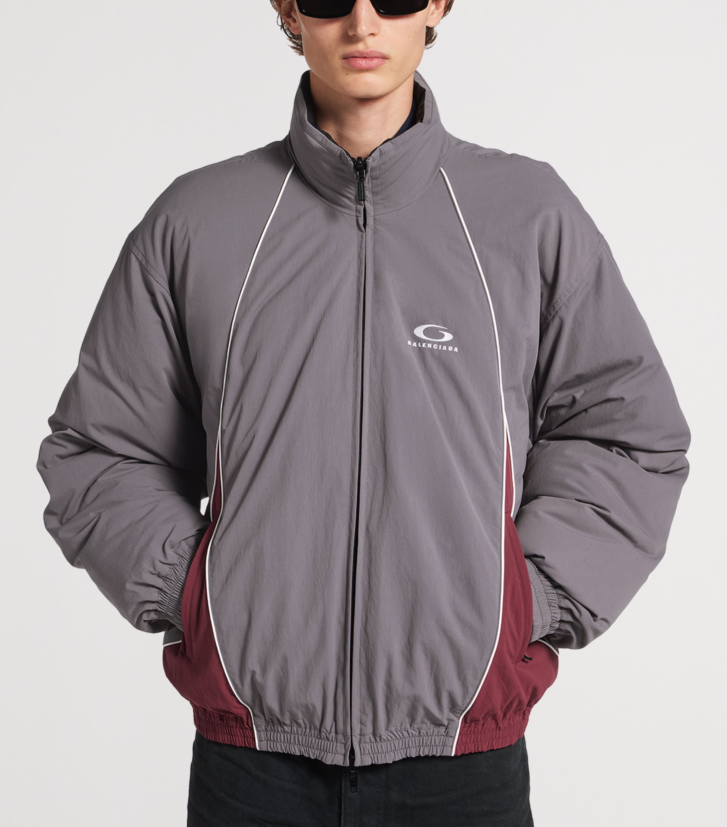 Balenciaga Mens Down-Filled Reversible Track Jacket Image 6