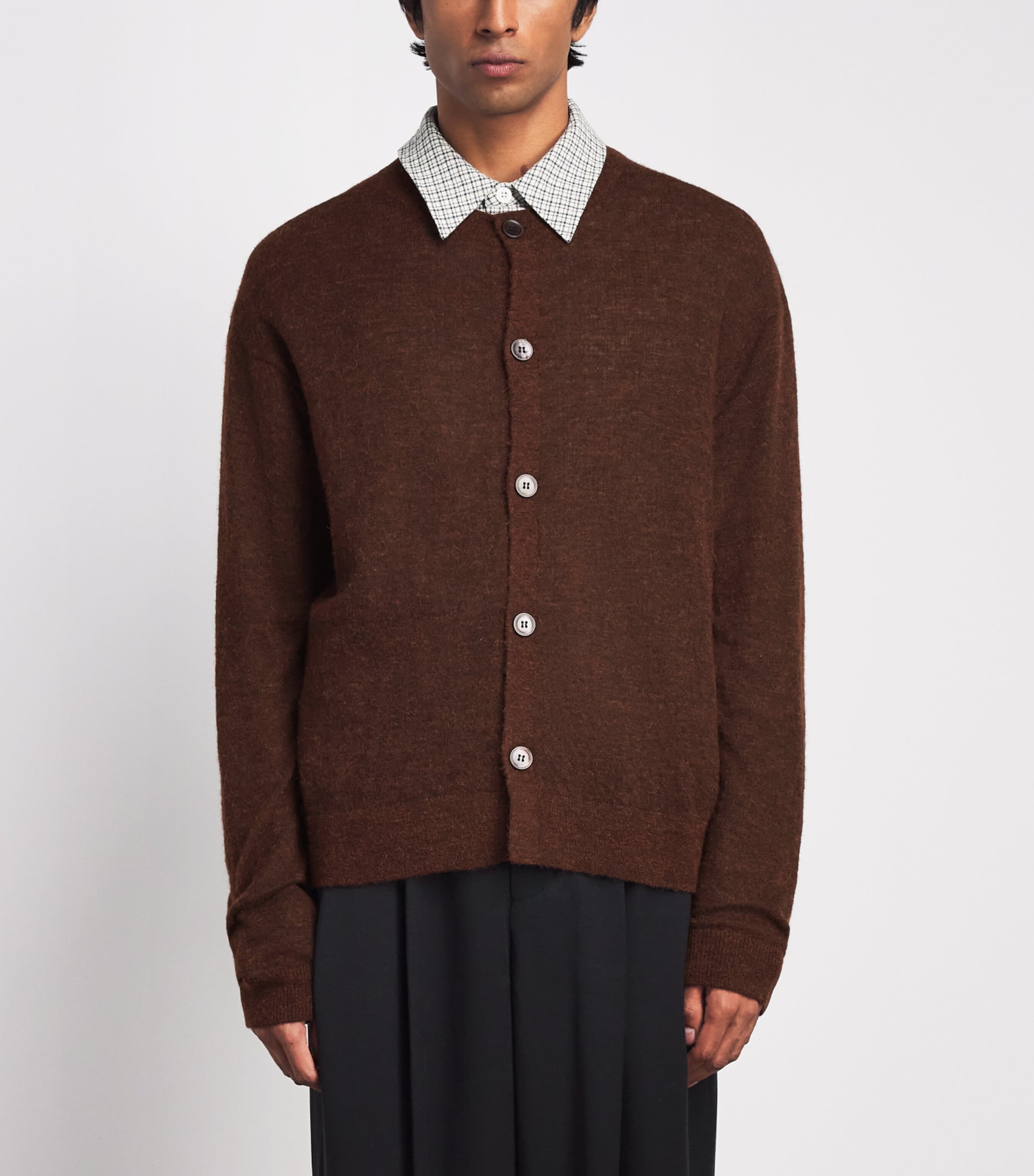 Studio Nicholson Mens Andres Cardigan Chestnut Image 4