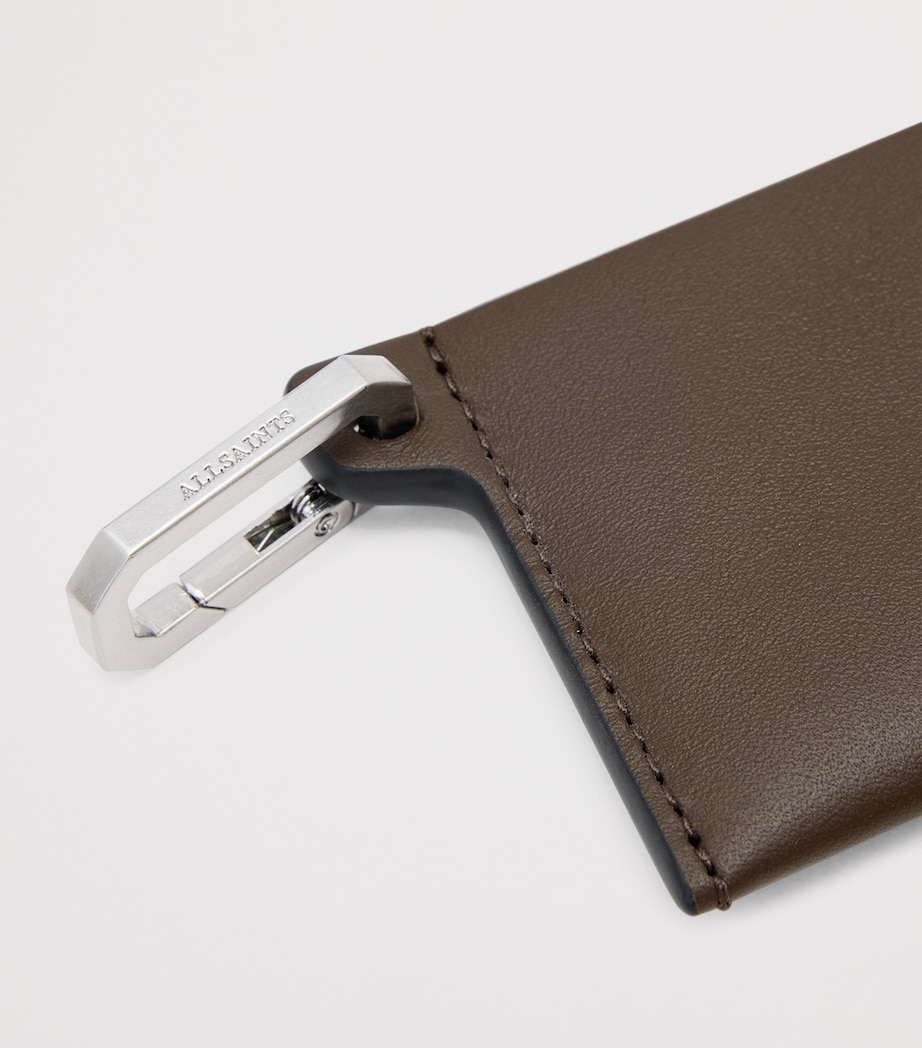 Leather Hex Card Holder FANGO BROWN Image 6