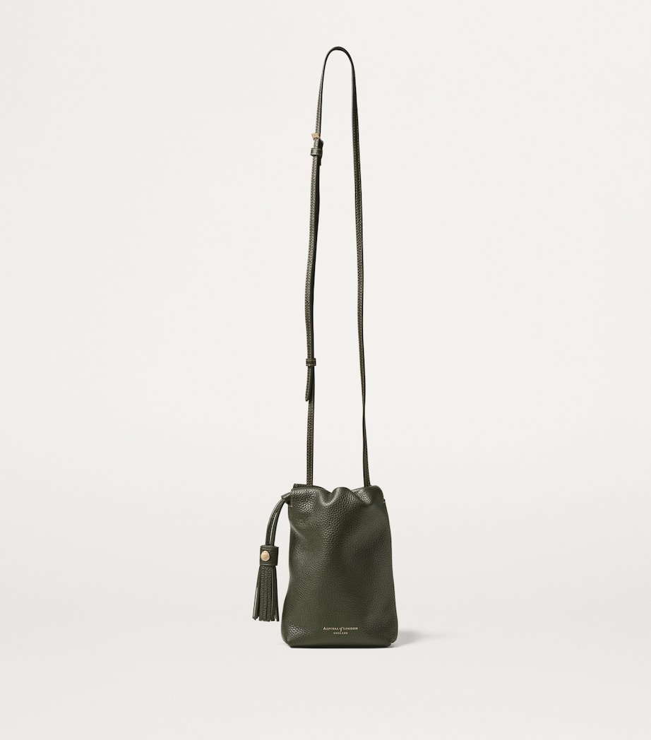 Leather Hudson Cross-Body Bag GREEN Image 2