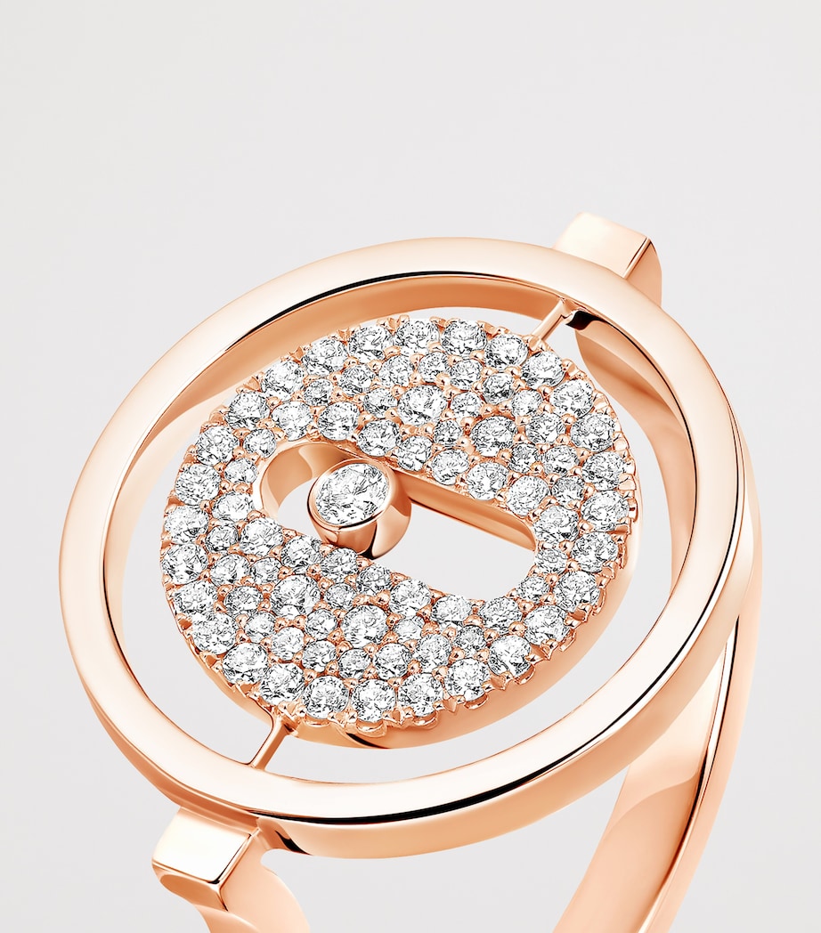 Messika Lucky Move Rose Gold and Diamond Ring Pink Gold Image 3
