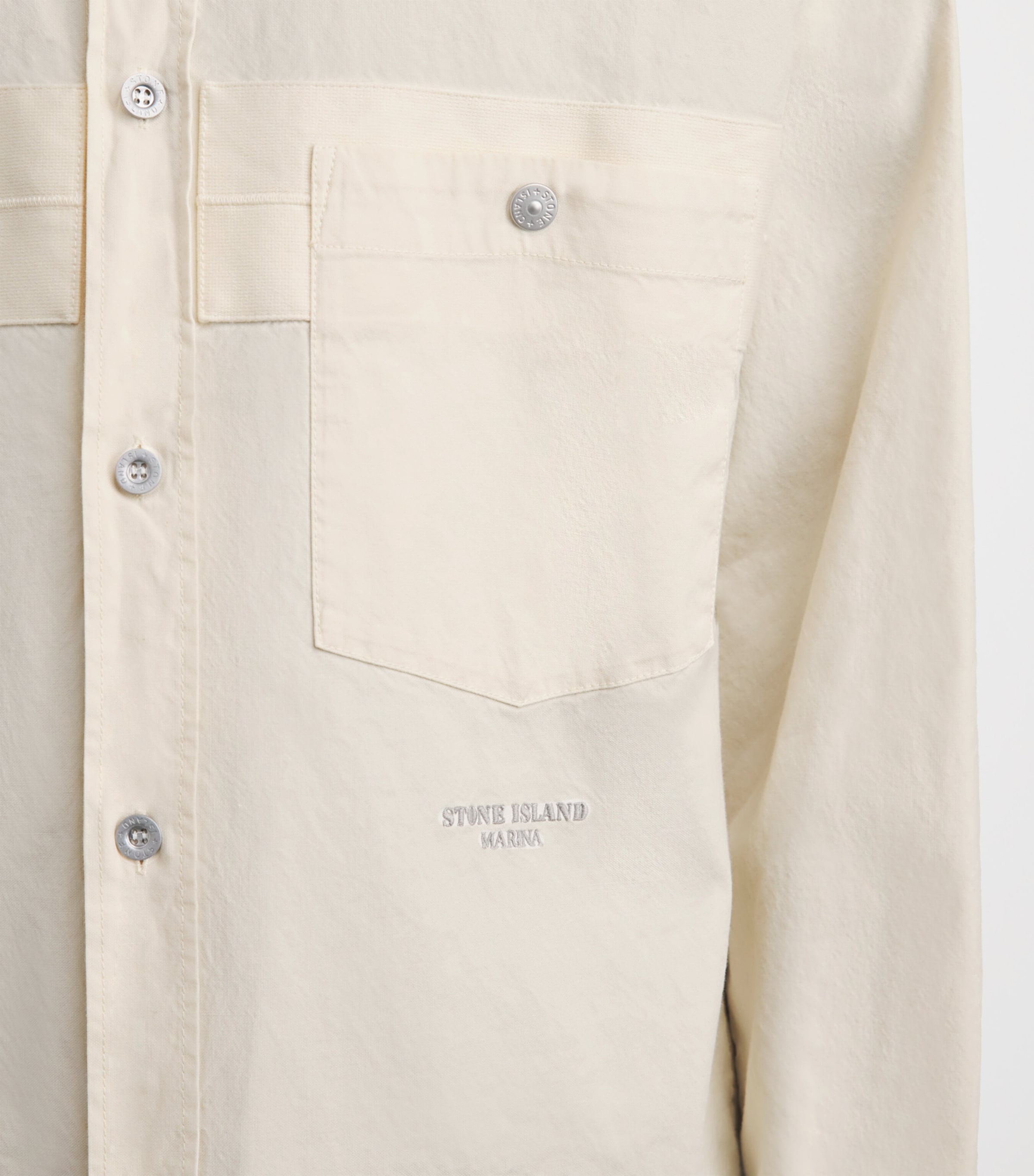 Stone Island Mens Organic Cotton Garment-Dyed Overshirt Image 3