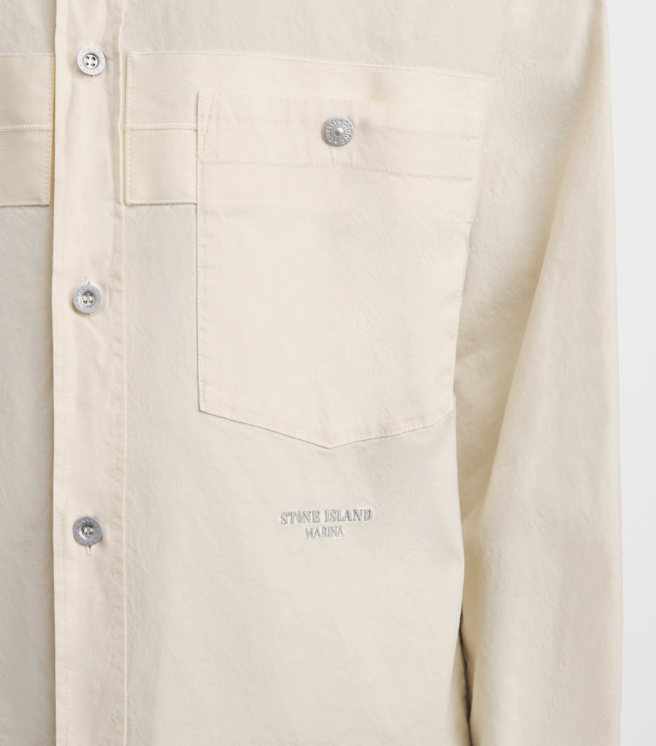Stone Island Mens Organic Cotton Garment-Dyed Overshirt Image 3