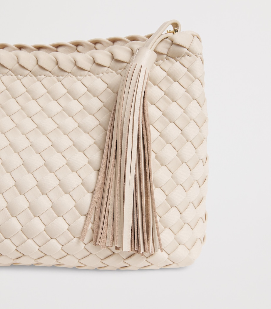 Harrods Neoprene Woven Pouch Ivory Image 3