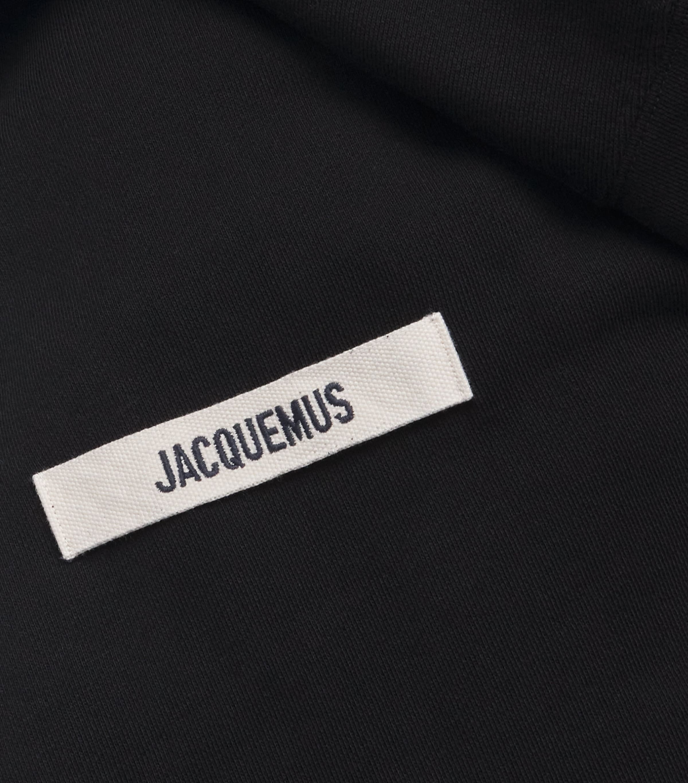 Grosgrain Logo Zip-Up Hoodie 990-BLACK Image 5