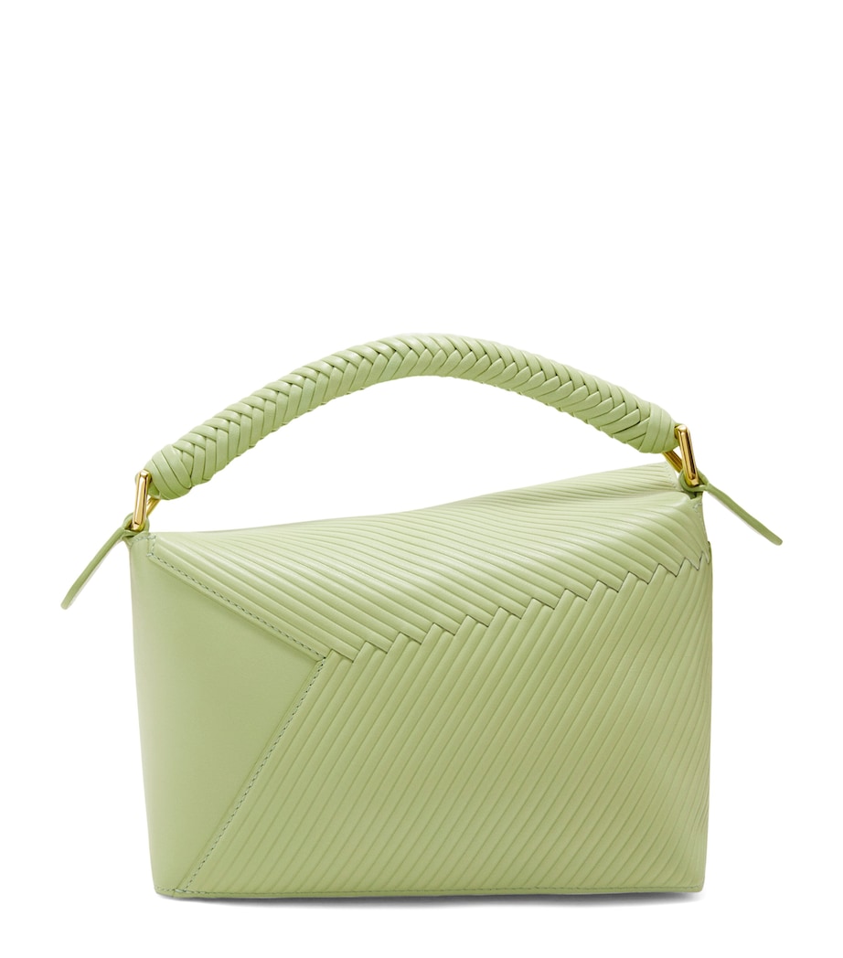 Small Diamond Puzzle Edge Top-Handle Bag LIGHT PEAR Image 1