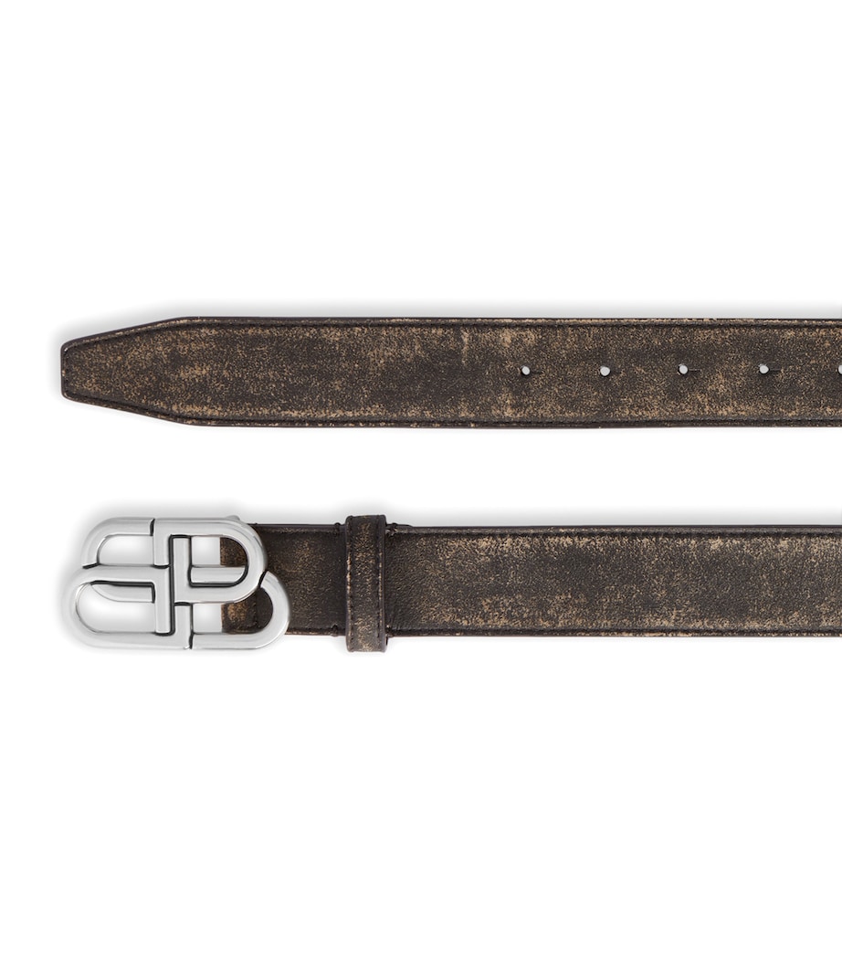 Balenciaga Leather Logo Belt Image 1