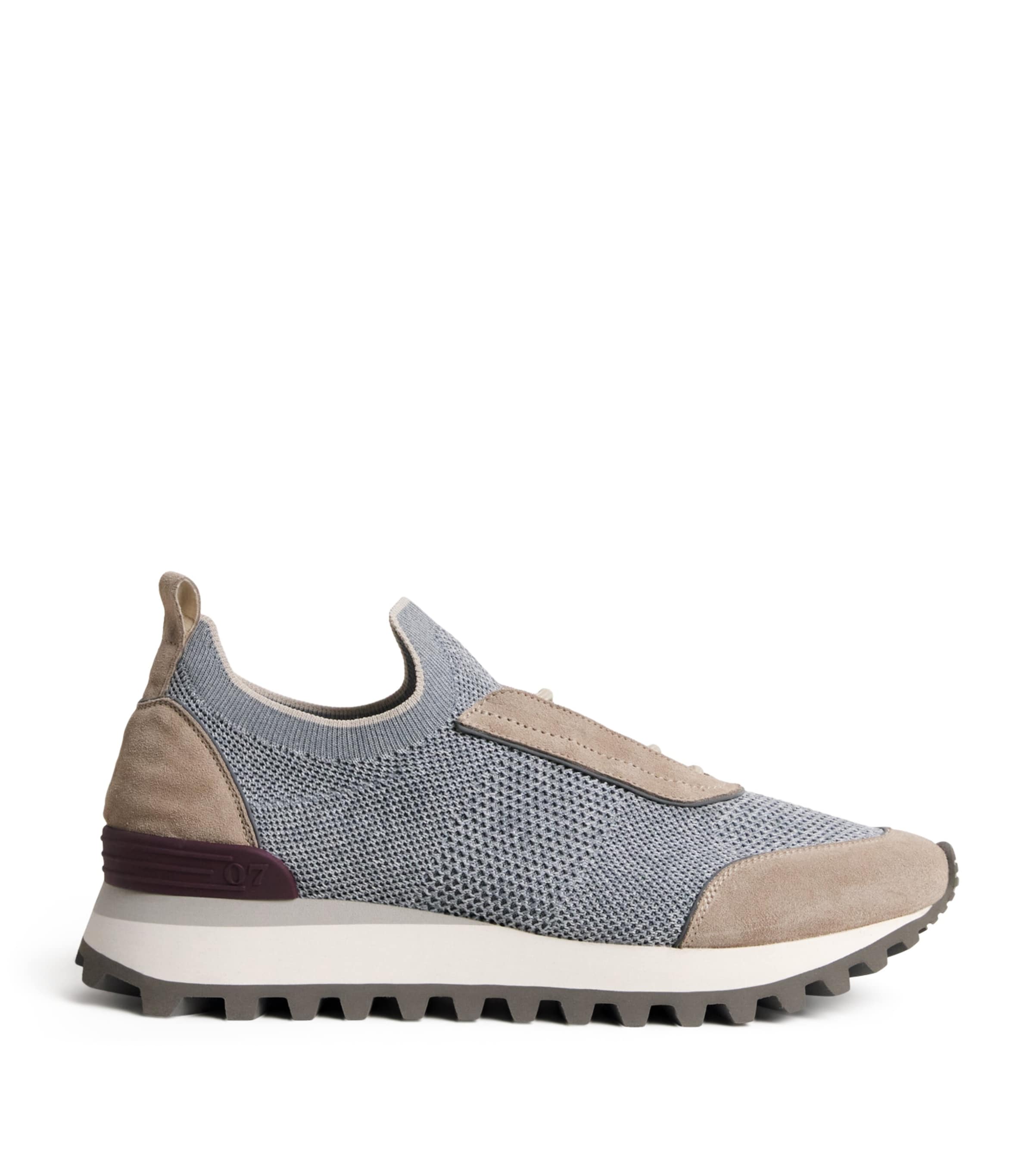 Knitted Low-Top Sneakers GRIGIO MEDIO E TORTO Image 1