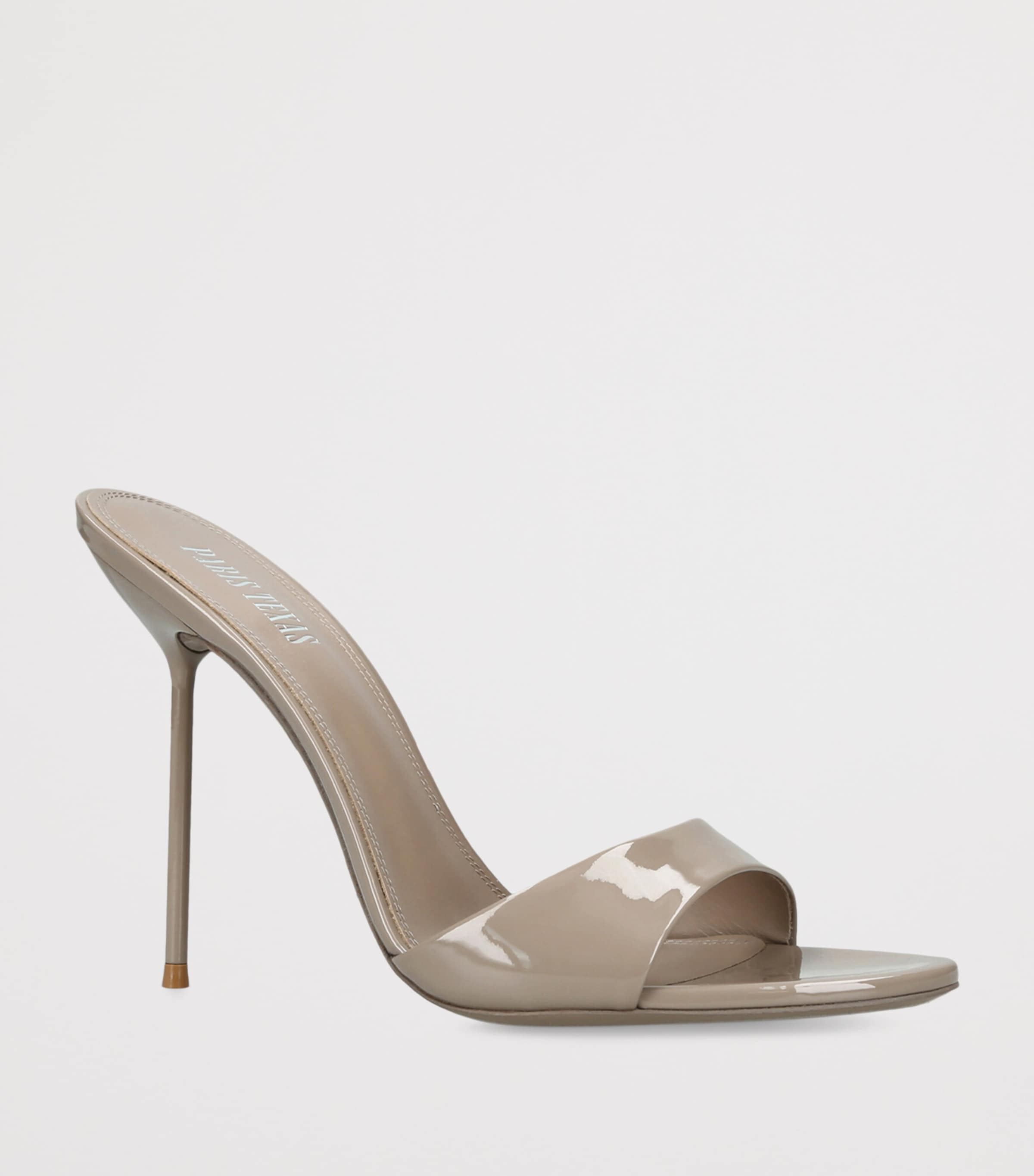Paris Texas Patent Leather Lidia Mules 105 Taupe Image 3