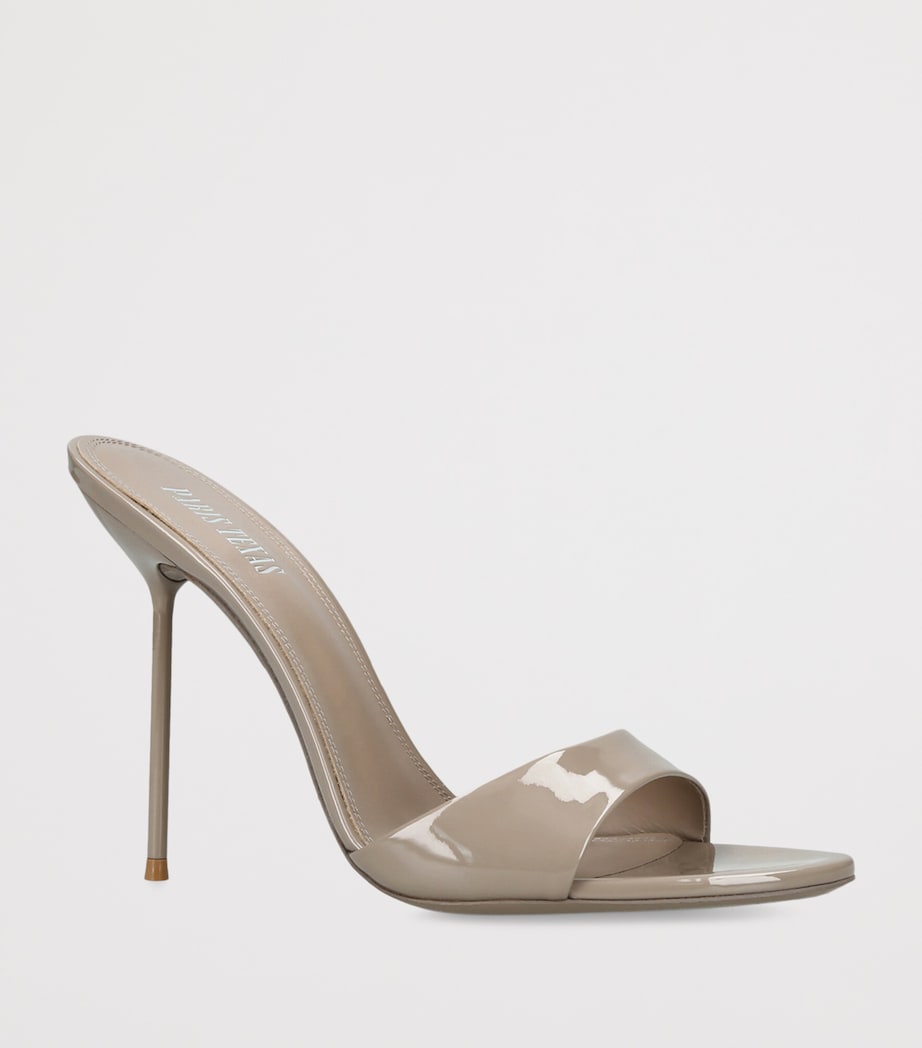 Paris Texas Patent Leather Lidia Mules 105 Taupe Image 3